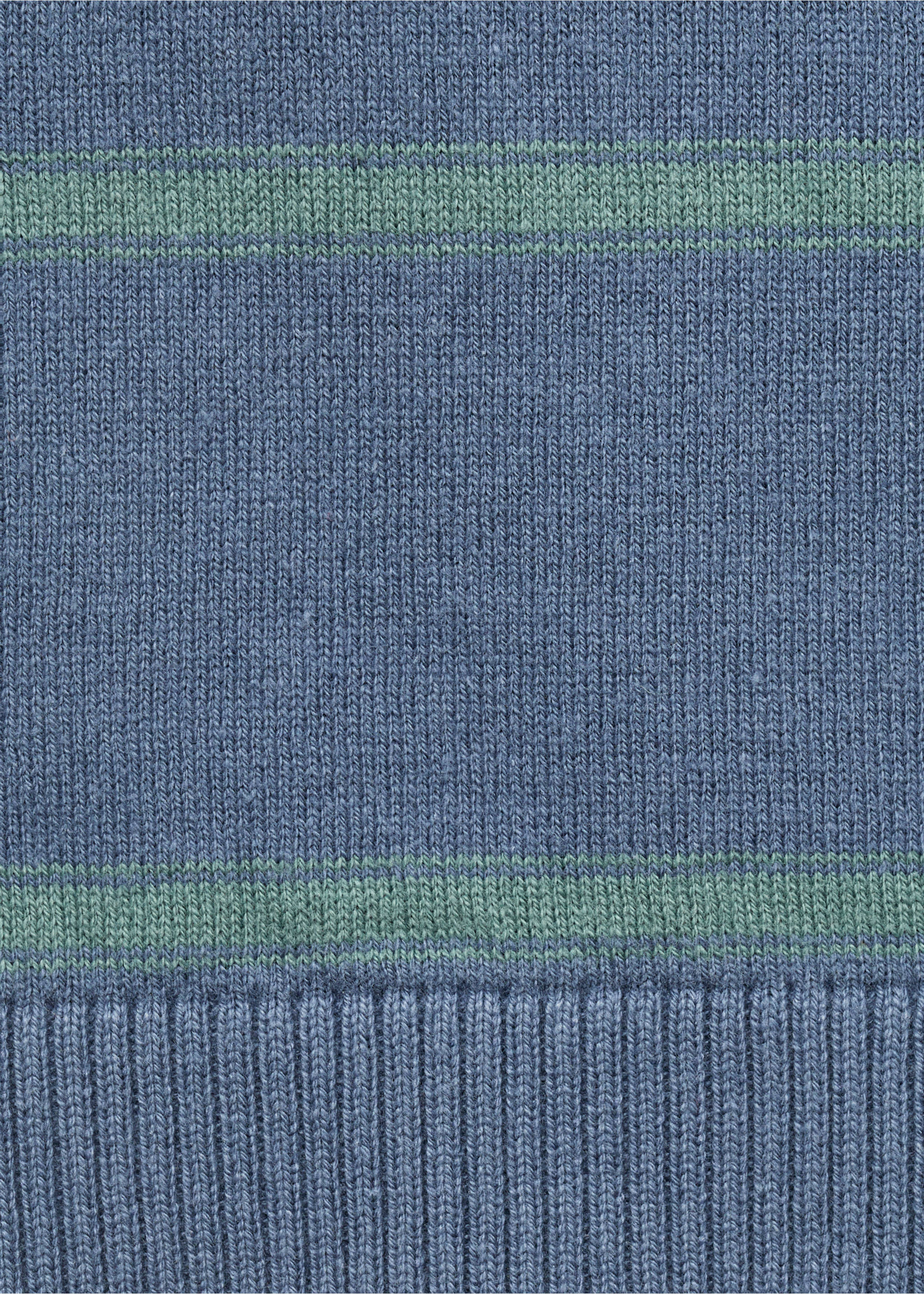 Striped cotton-blend sweater - Details of the article 8, Blue. Ref: 87097682-00.