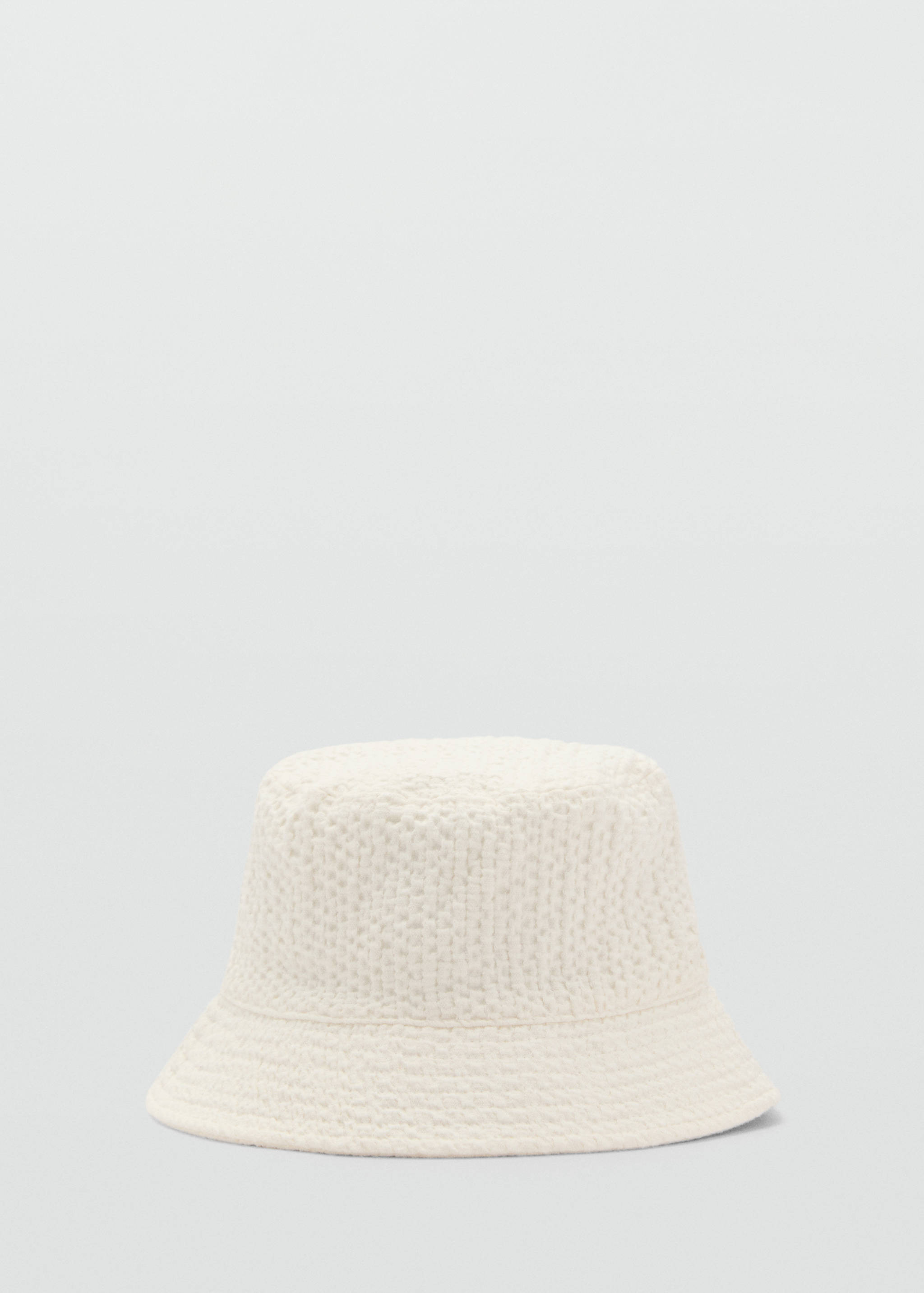 Textured cotton bucket hat - Article without model