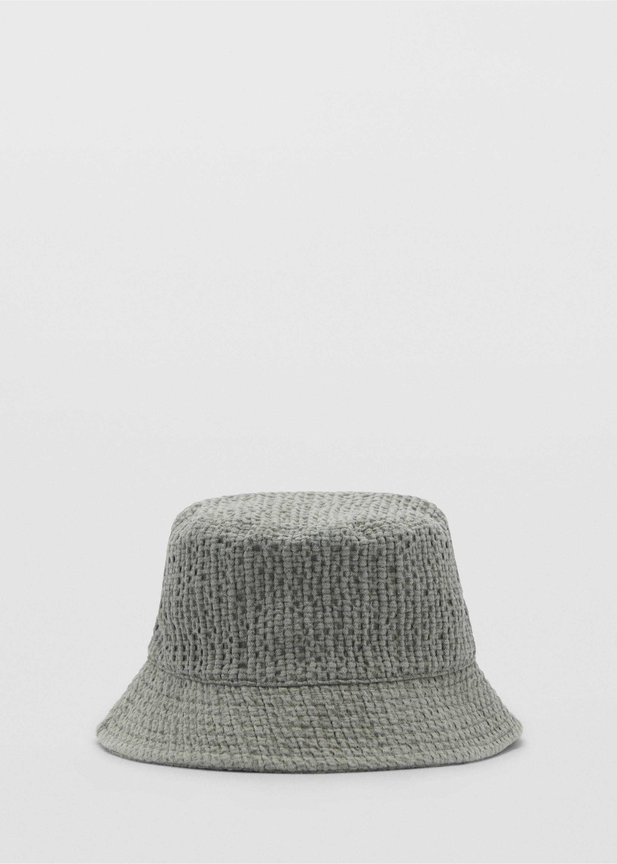 Strukturierter Bucket Hat aus Baumwolle - Artikel ohne Model, Grün. Ref: 87097687-00.