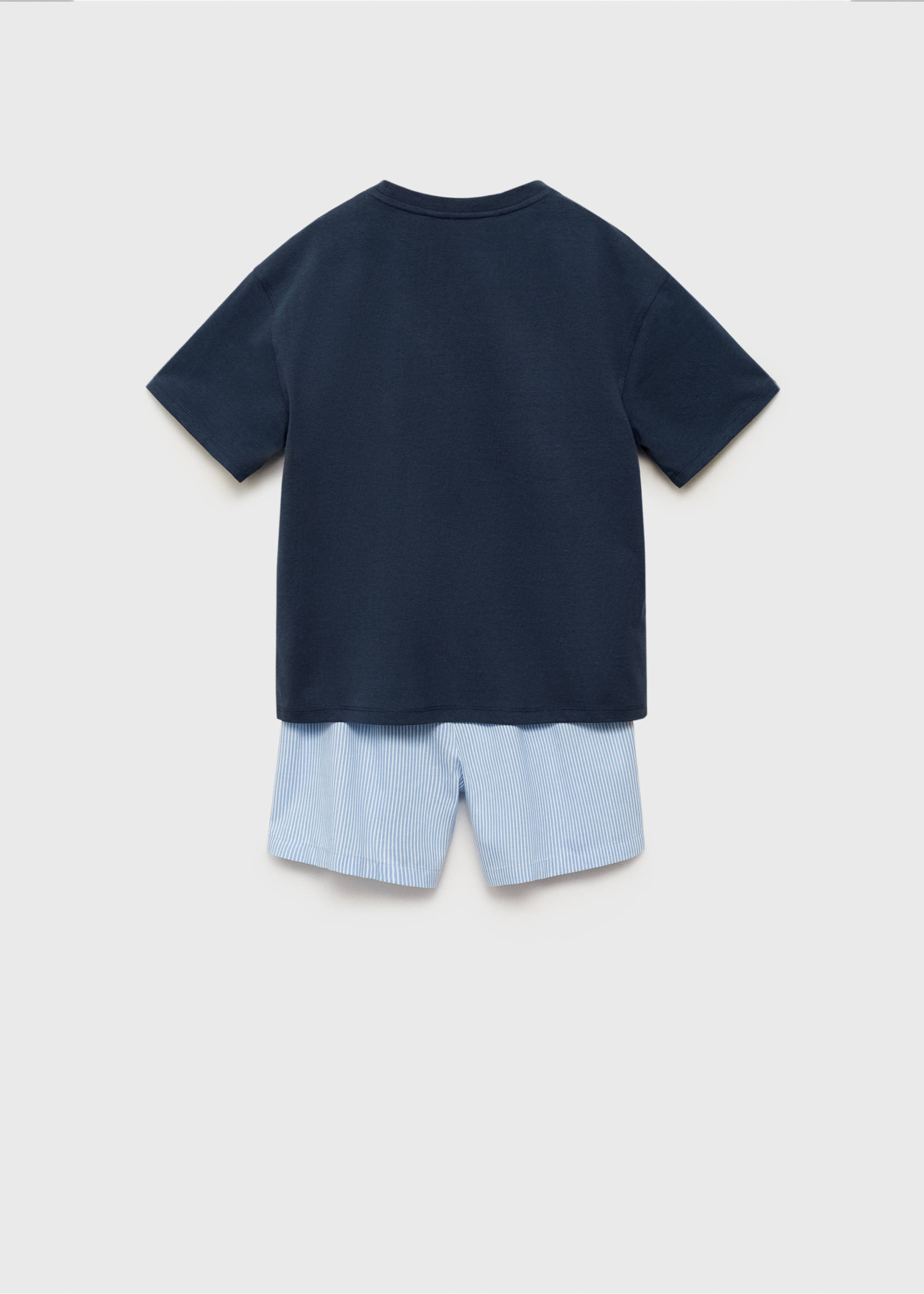 Striped short pyjamas - Reverse of the article, Navy. Ref: 87097688-00.