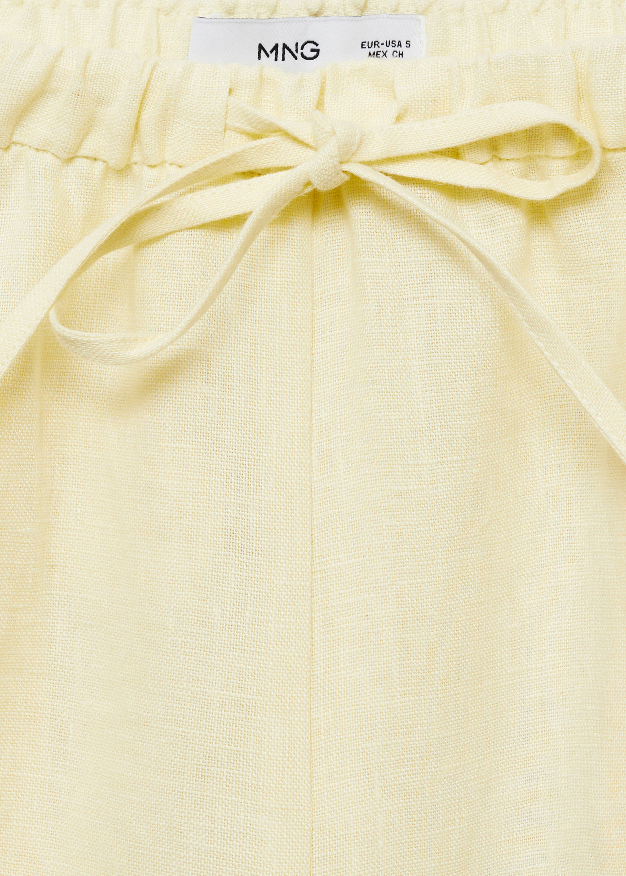 Straight-fit linen trousers with bow - Details of the article 8
