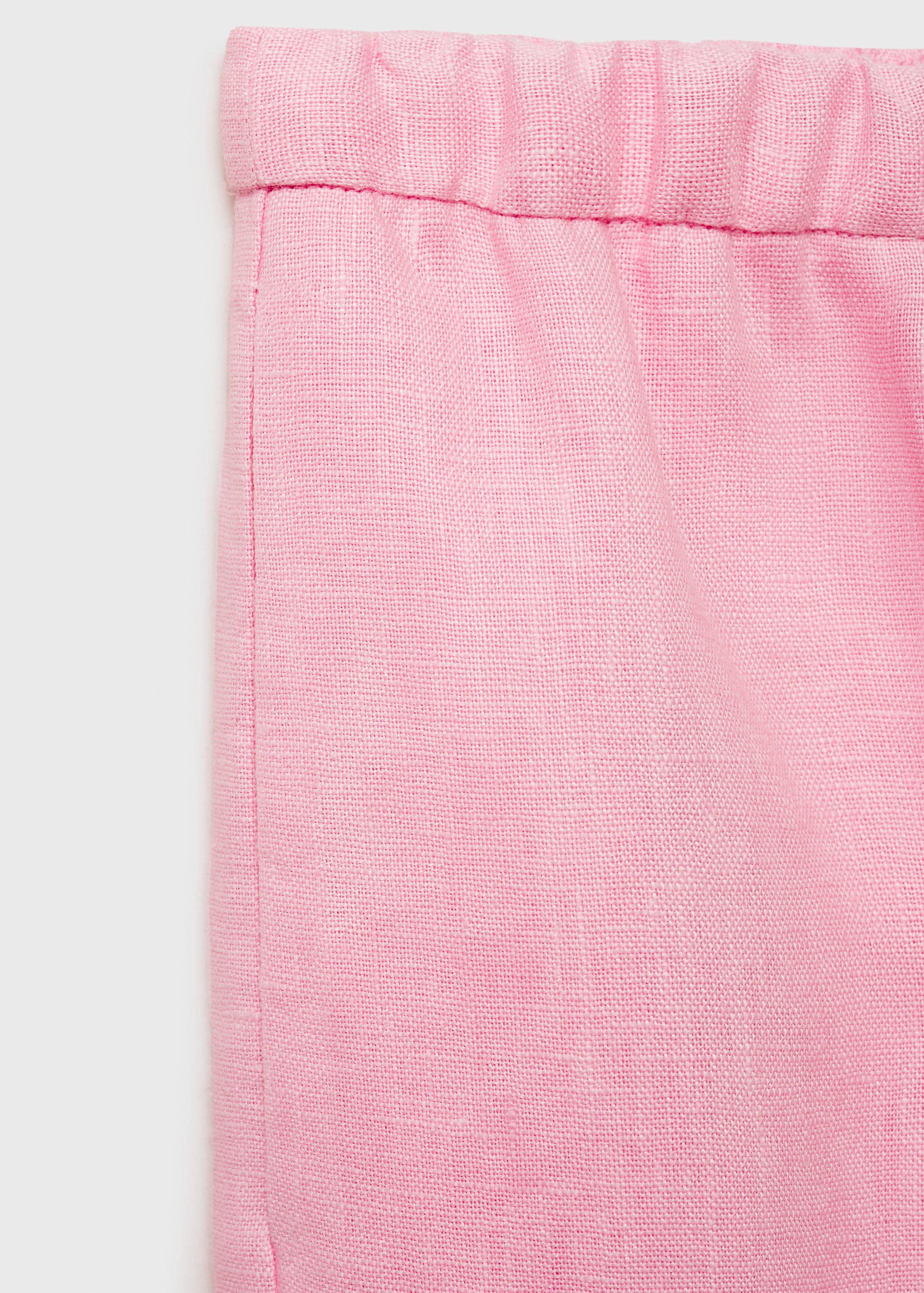 Straight-fit linen trousers with bow - Details of the article 8