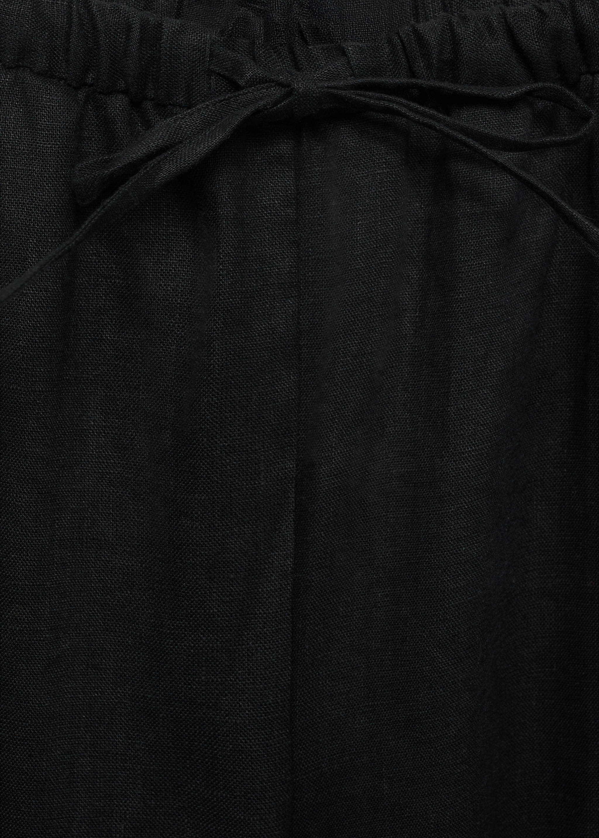 Straight-fit linen trousers with bow - Details of the article 8