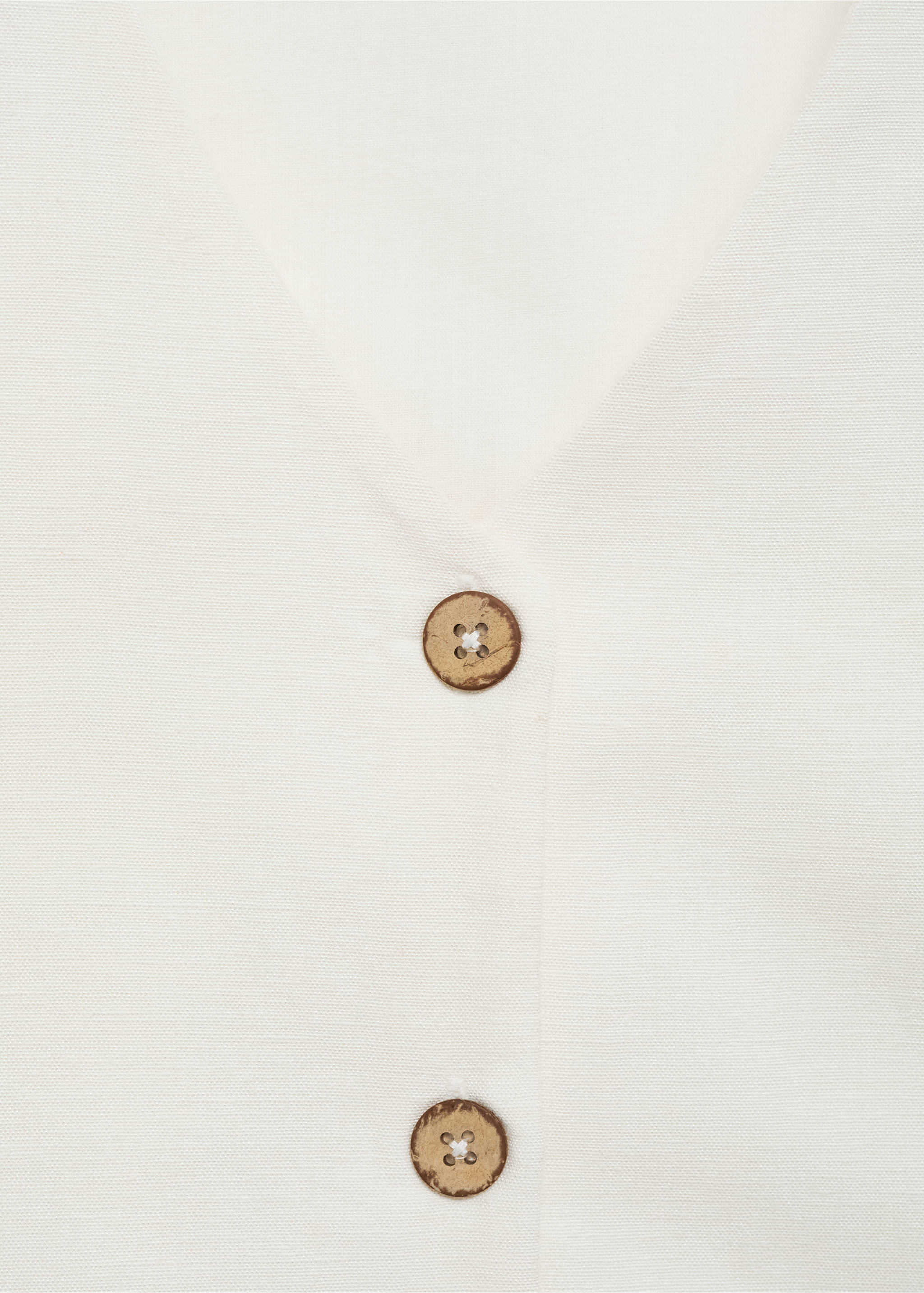 Chaleco crop botones - Detalle del artículo 8, Blanco. Ref: 87097693-00.