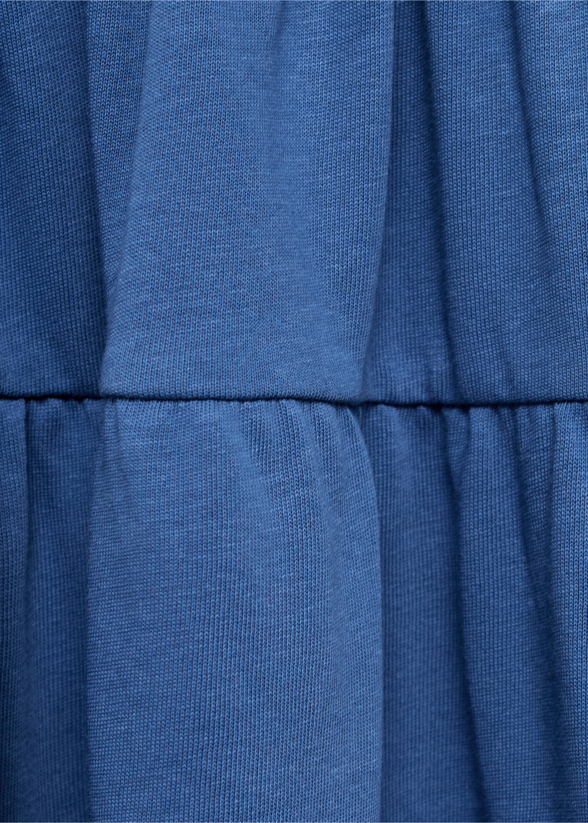 Baumwollkleid mit gesmokten Details - Detail des Artikels 0, Indigoblau. Ref: 87097696-00.