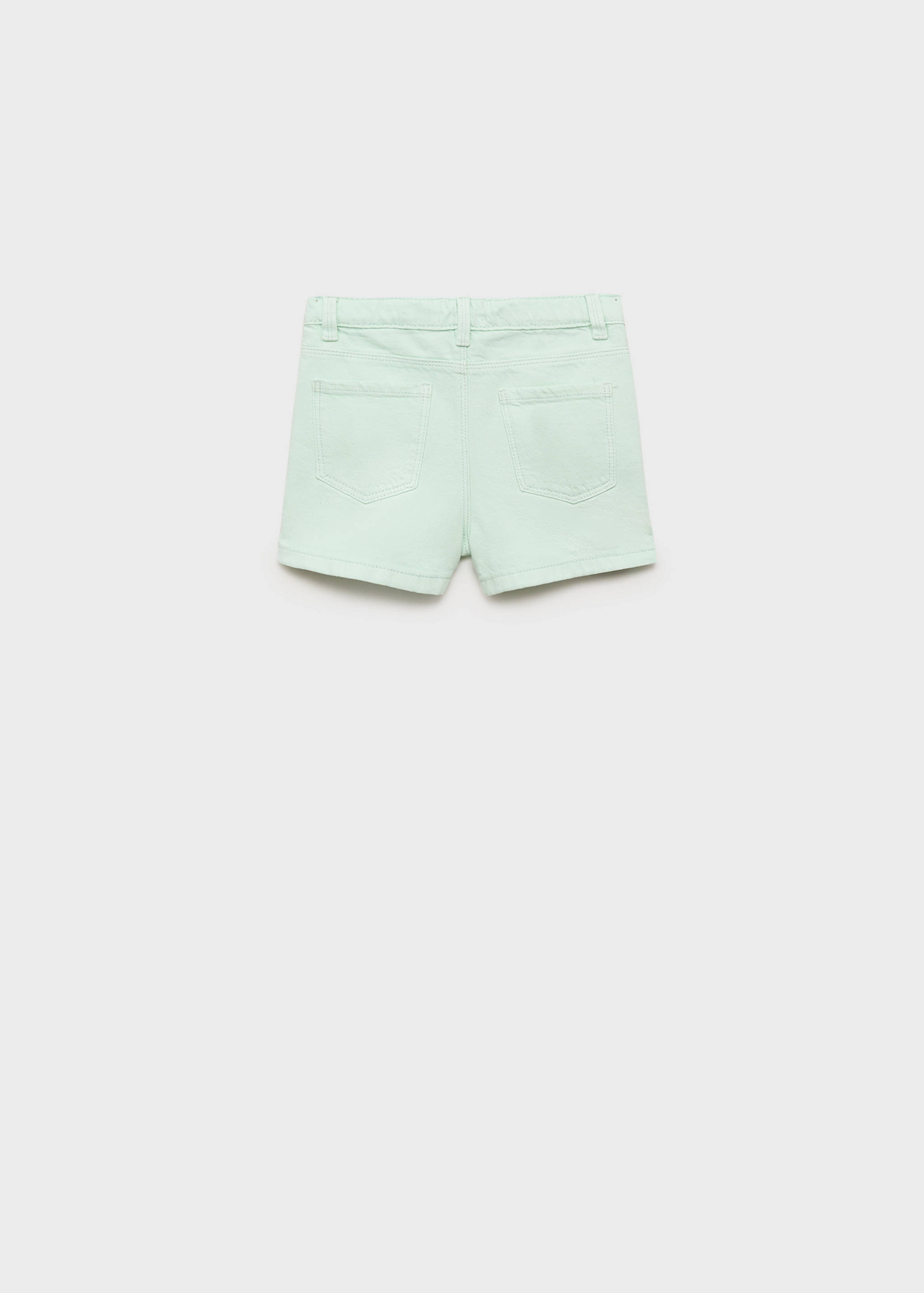 Denim shorts met zijdetail - Achterkant van het artikel