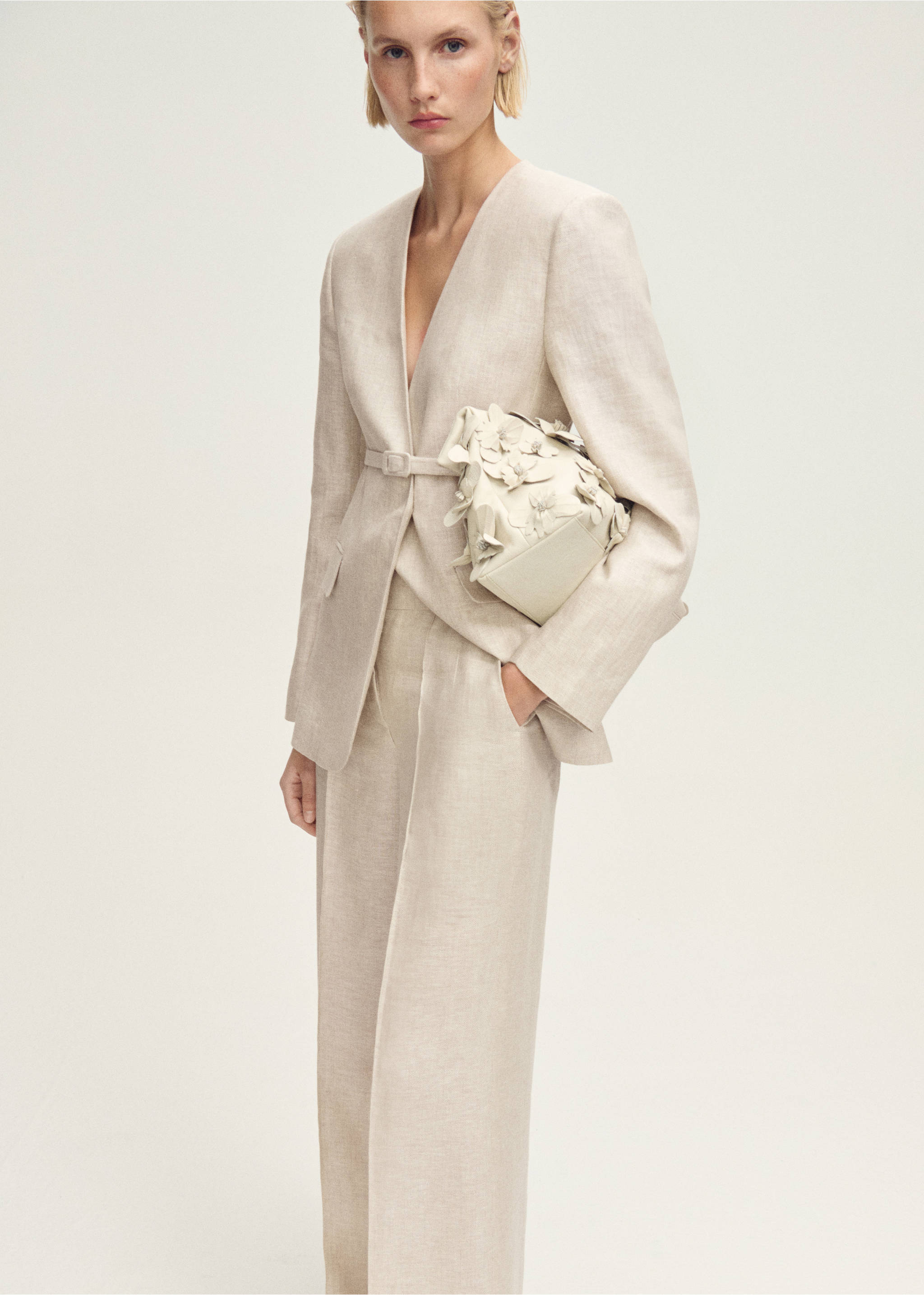 Pantalon de costume lin - Détail de l'article 1, Gris clair/pastel. Ref: 87097705-00.