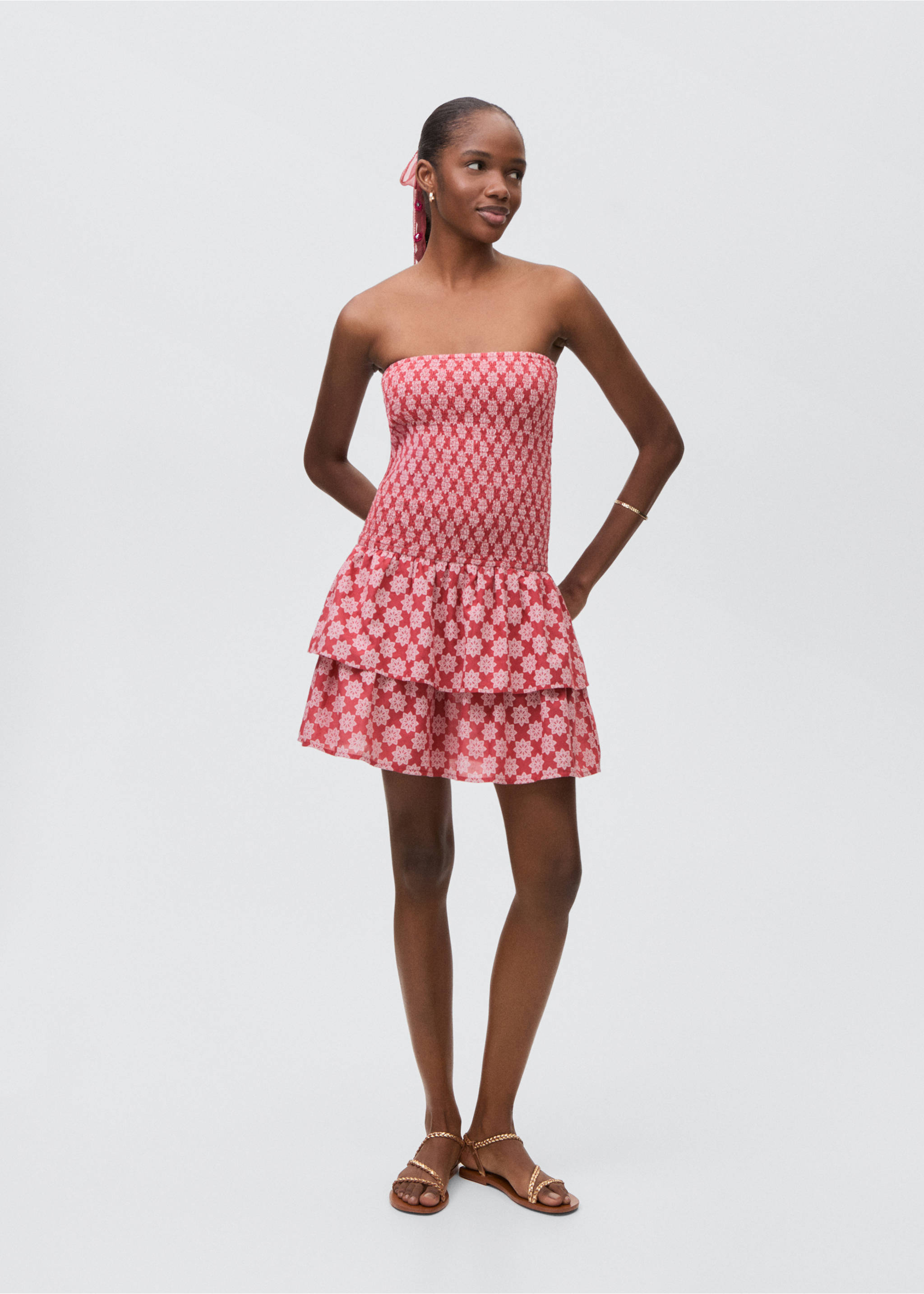 Ruffled dress - General plane, Strawberry. Ref: 87097706-00.