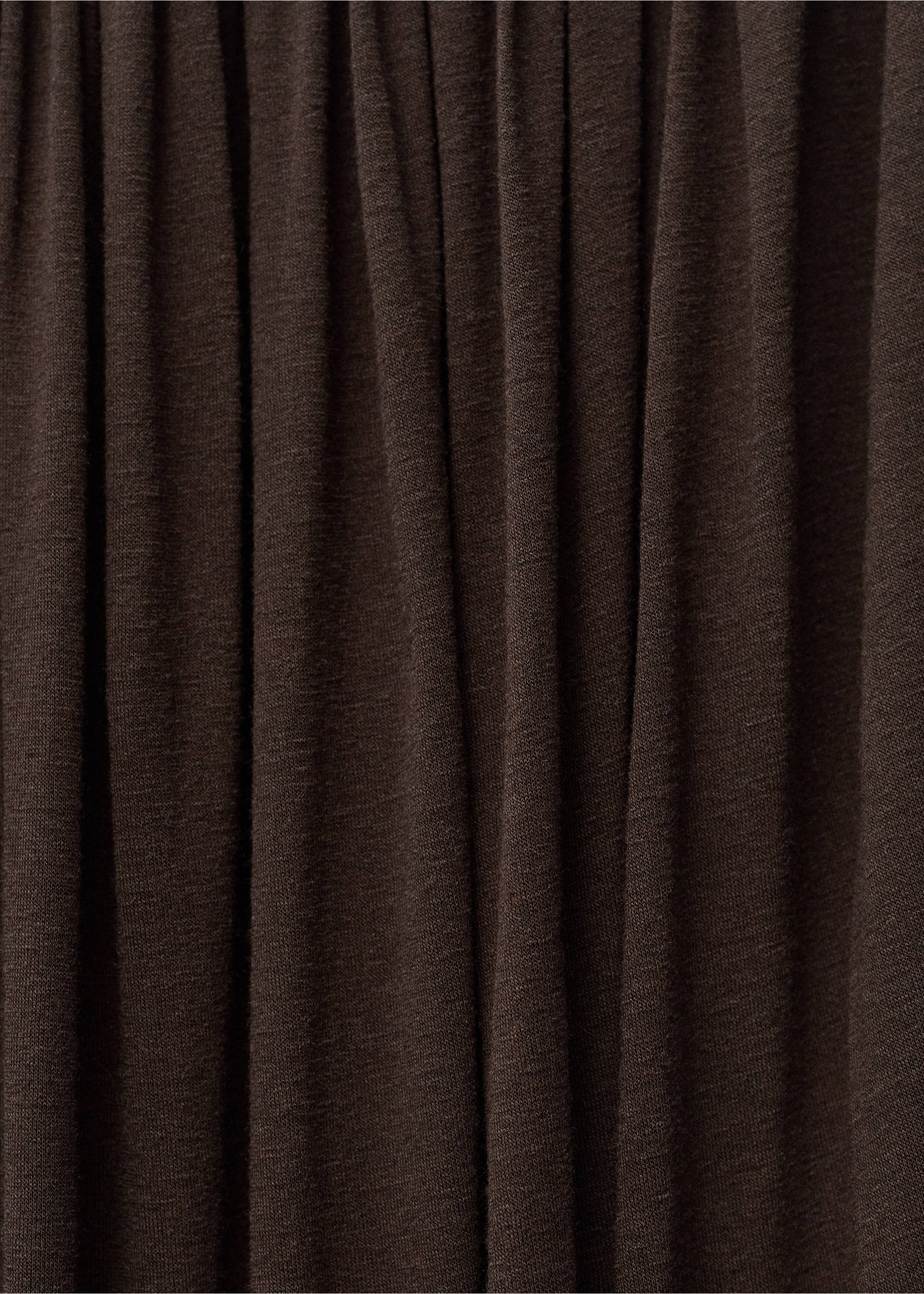 Falda mezcla lana bajo abullonado - Detalle del artículo 0, Chocolate. Ref: 87097716-00.