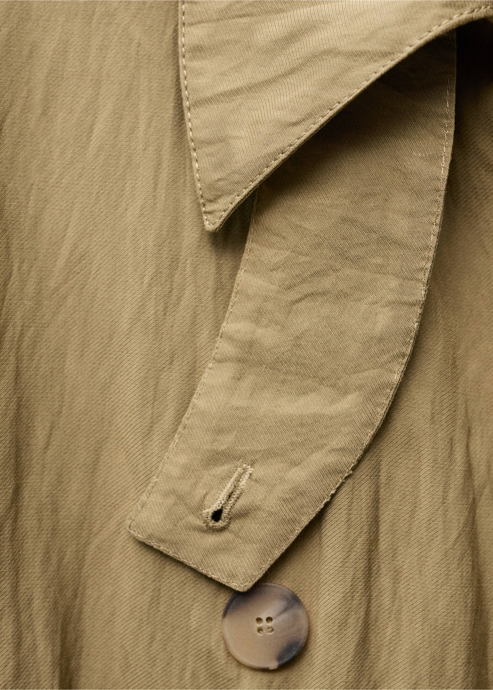 Oversized creased-effect trench coat - Details of the article 0, Medium Brown. Ref: 87097717-00.