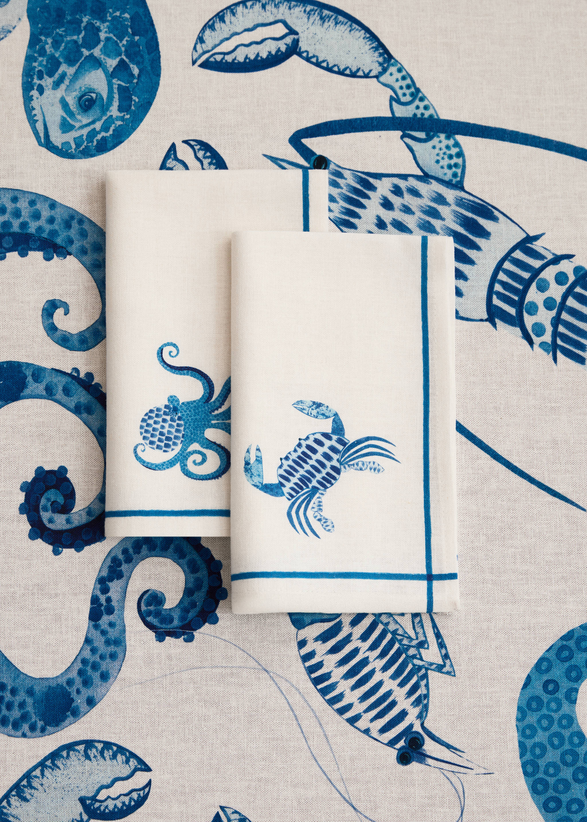 Tovallons lli estampat marí - Pla general