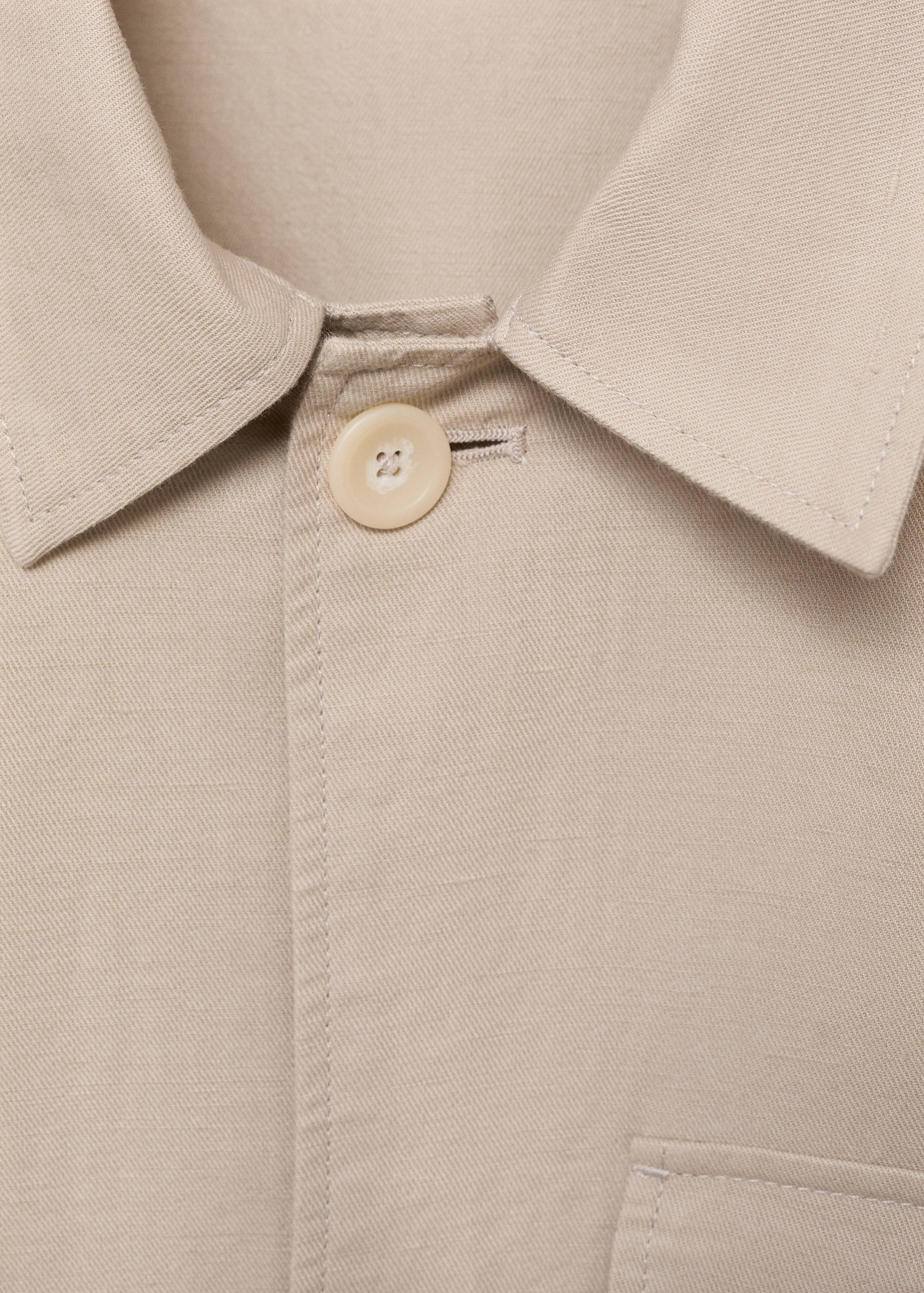 Straight-fit linen overshirt - Details of the article 8