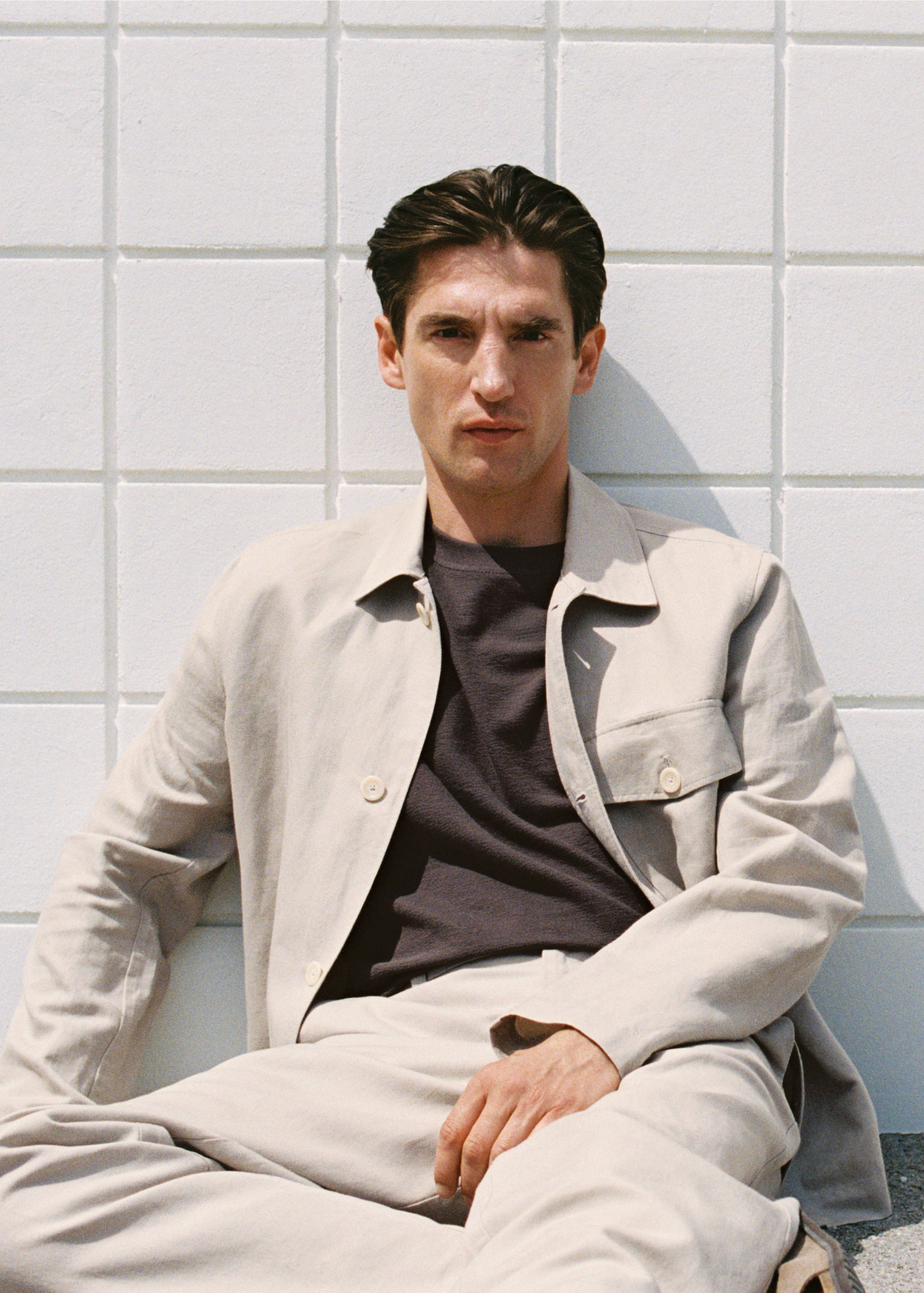 Straight-fit linen overshirt - Details of the article 5