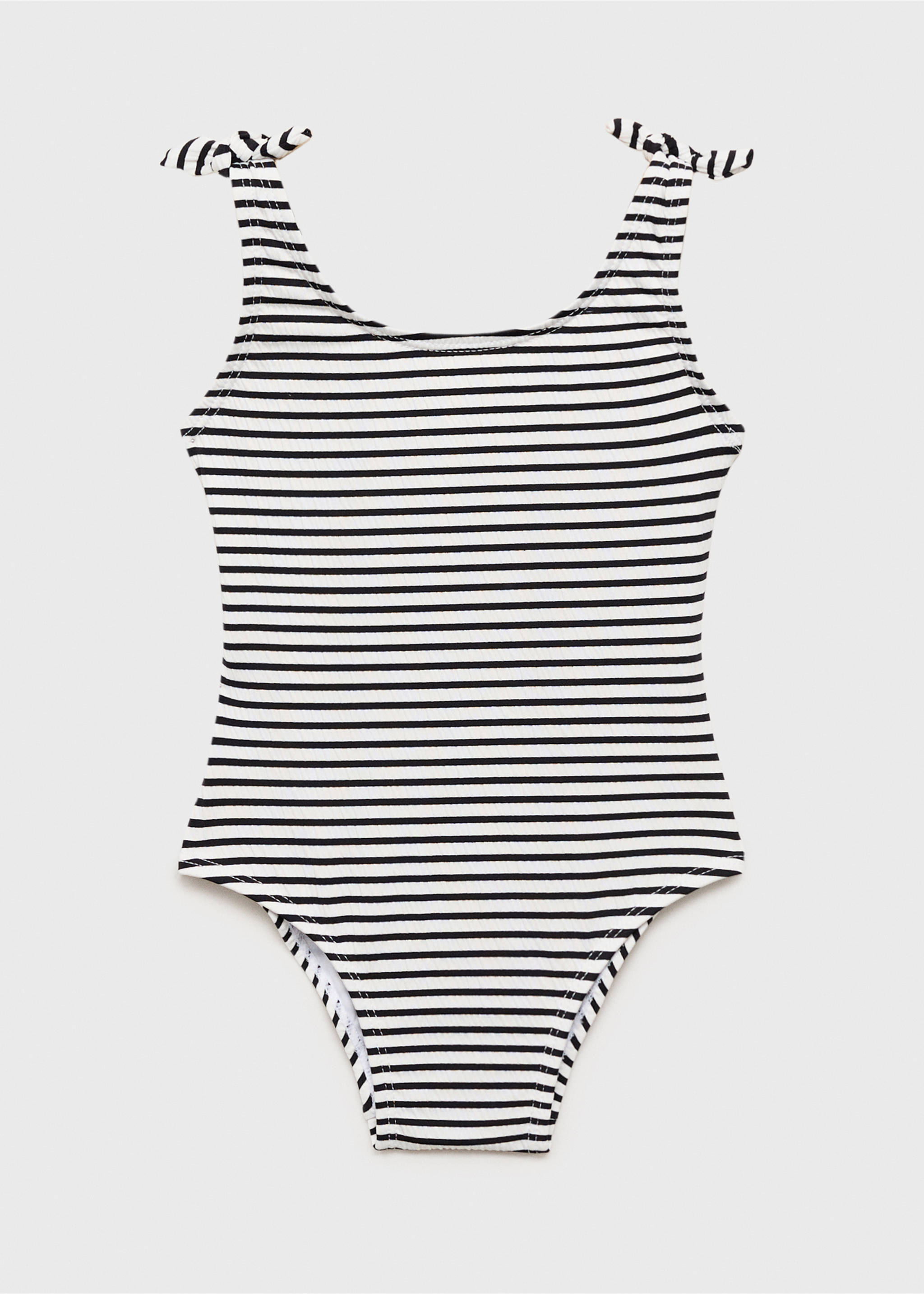 Striped swimsuit - Details of the article 2, Black. Ref: 87097888-00.