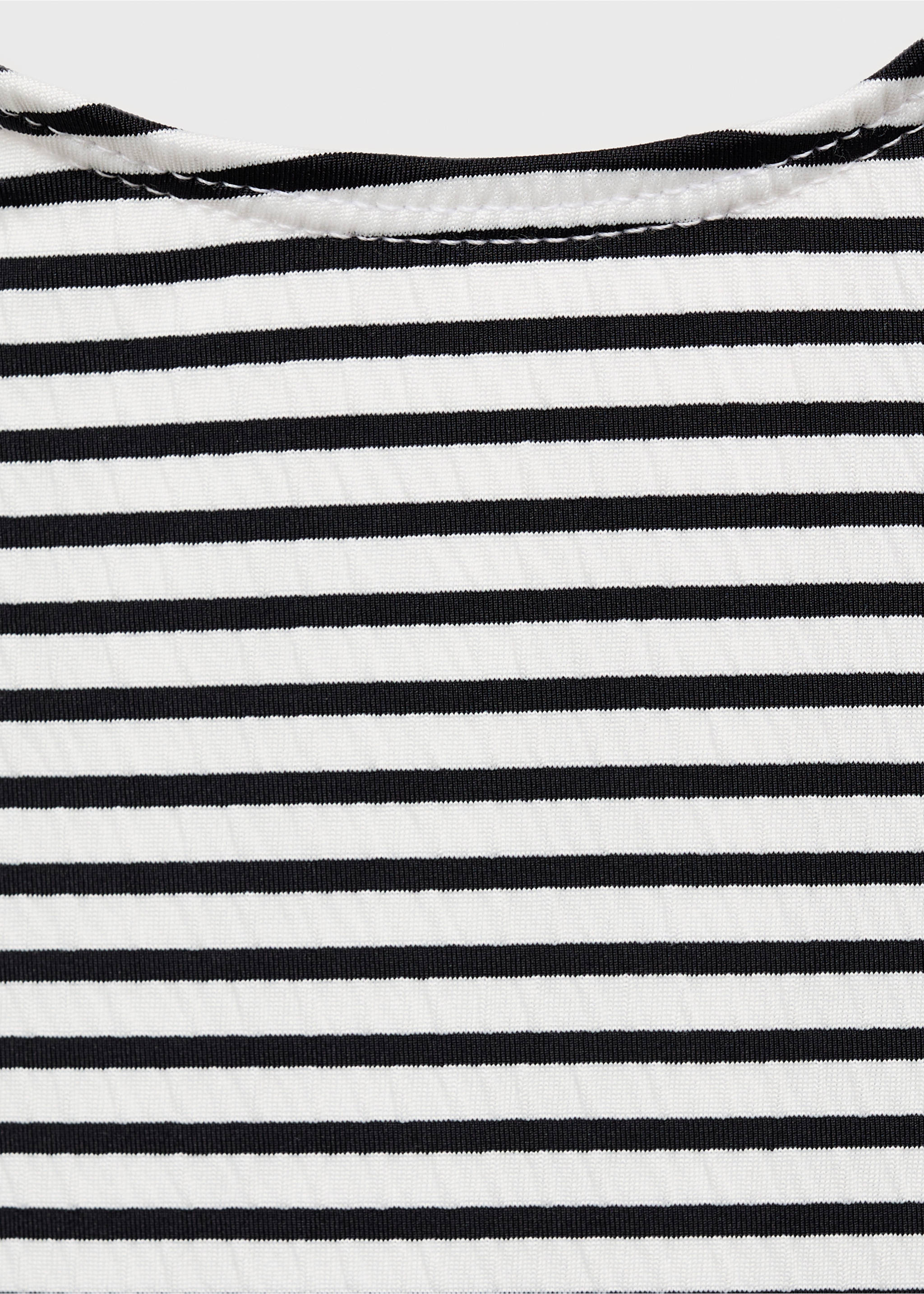 Striped swimsuit - Details of the article 8, Black. Ref: 87097888-00.