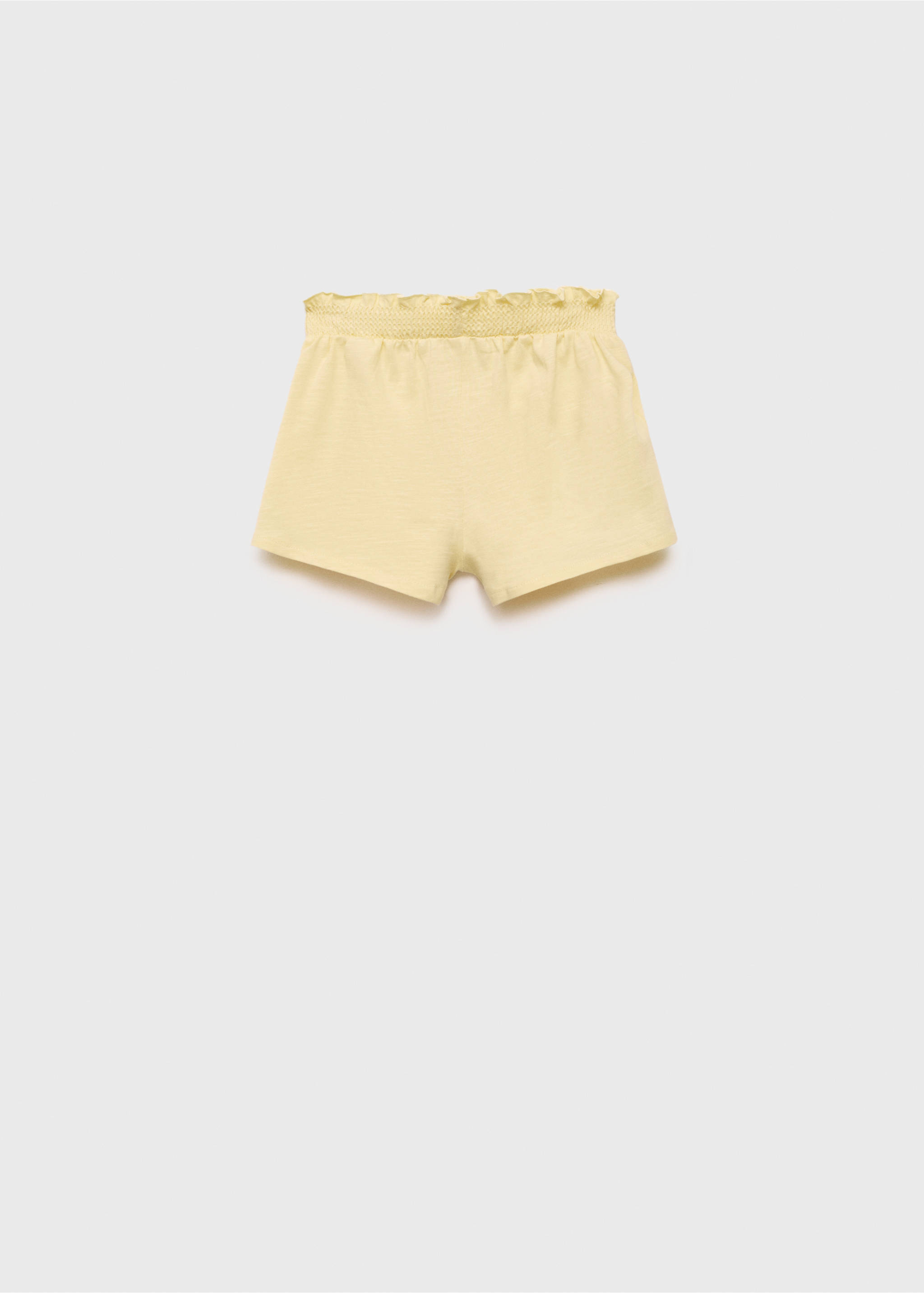 Ruffled shorts - Reverse of the article, Pastel Yellow. Ref: 87097890-00.