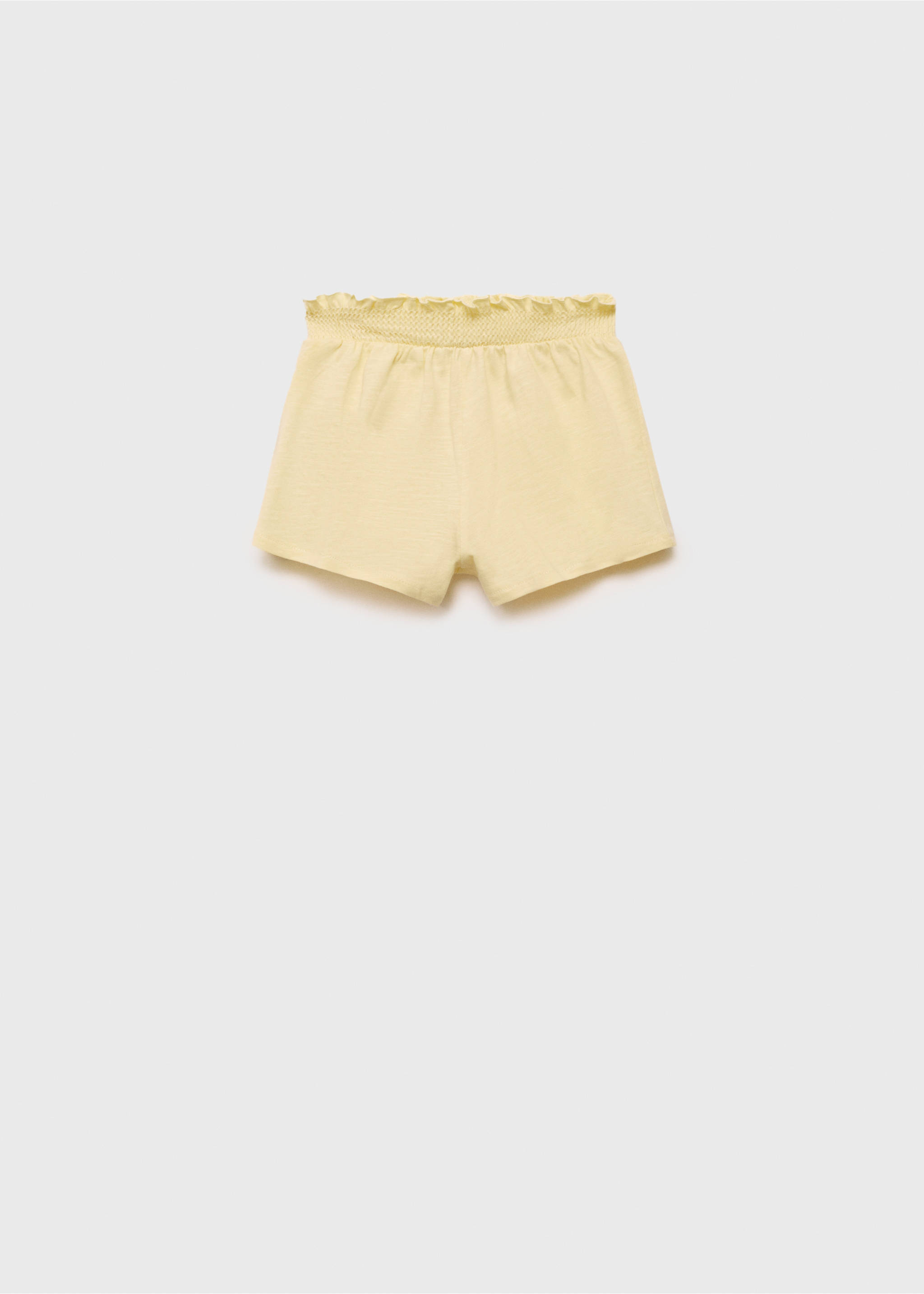 Ruffled shorts - Article without model, Pastel Yellow. Ref: 87097890-00.