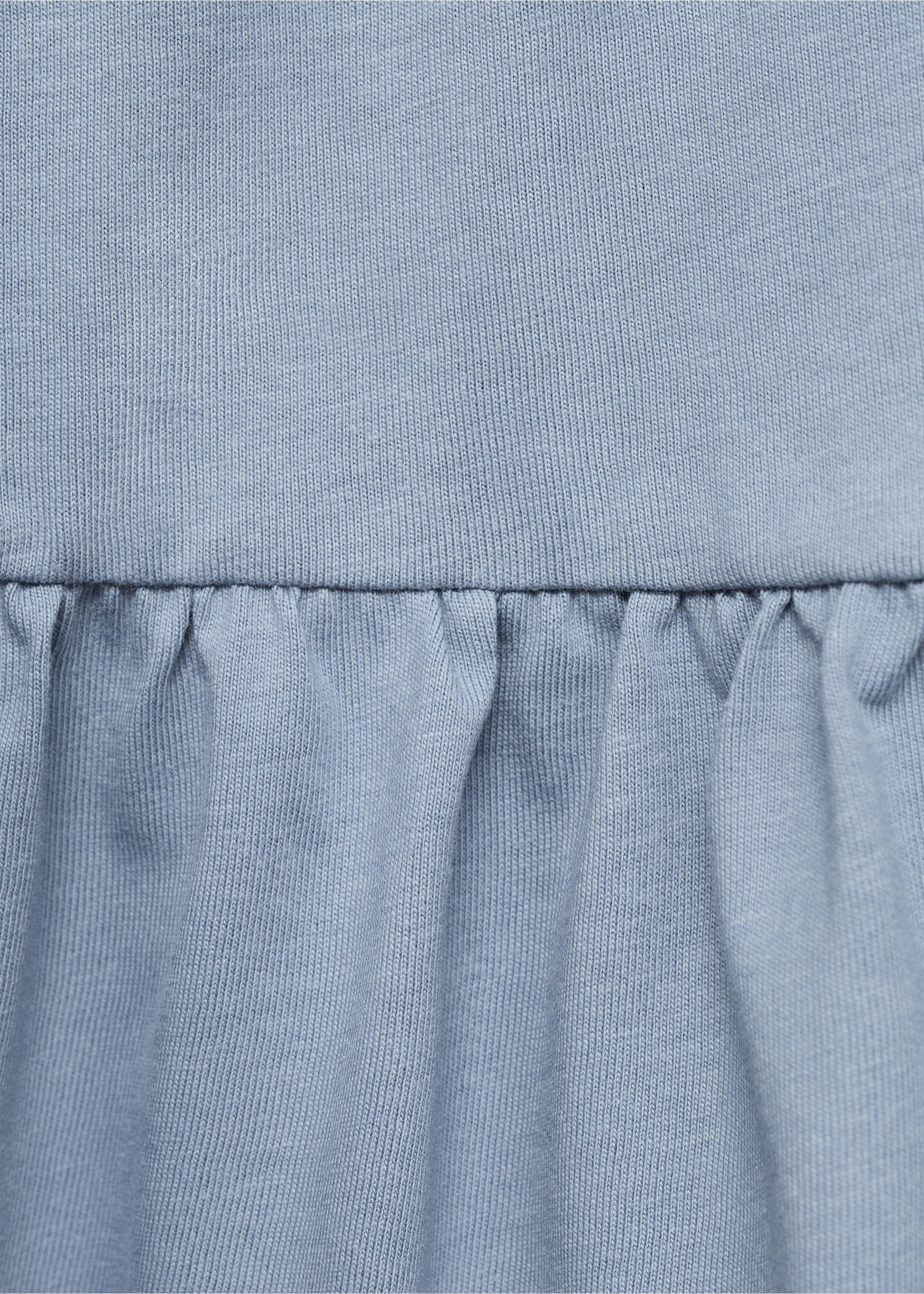 Klänning med rynkdetaljer - Detaljer om artikeln 0, Blå. Ref: 87097891-00.