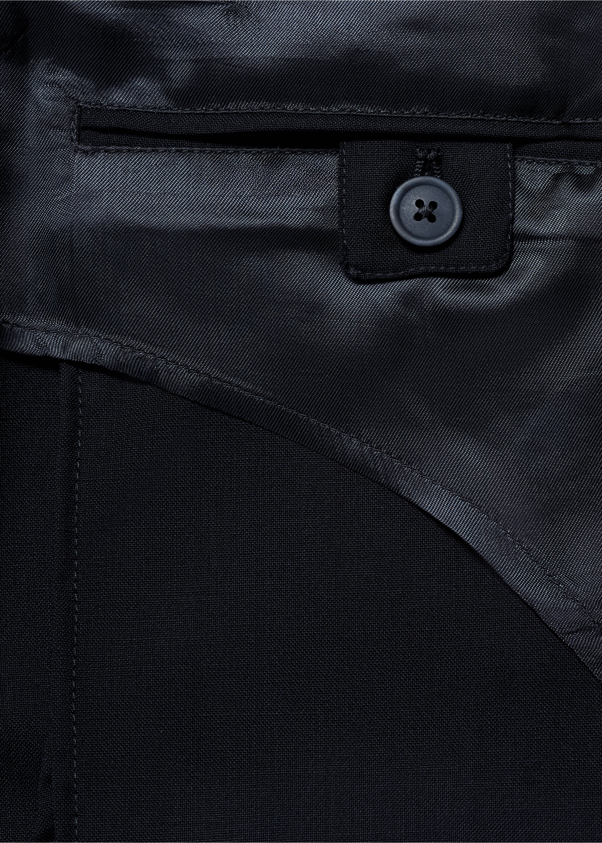 Jachetă din lână cu guler de cămașă - Detaliu al articolului 0, Bleumarin închis. Ref: 87097892-00.