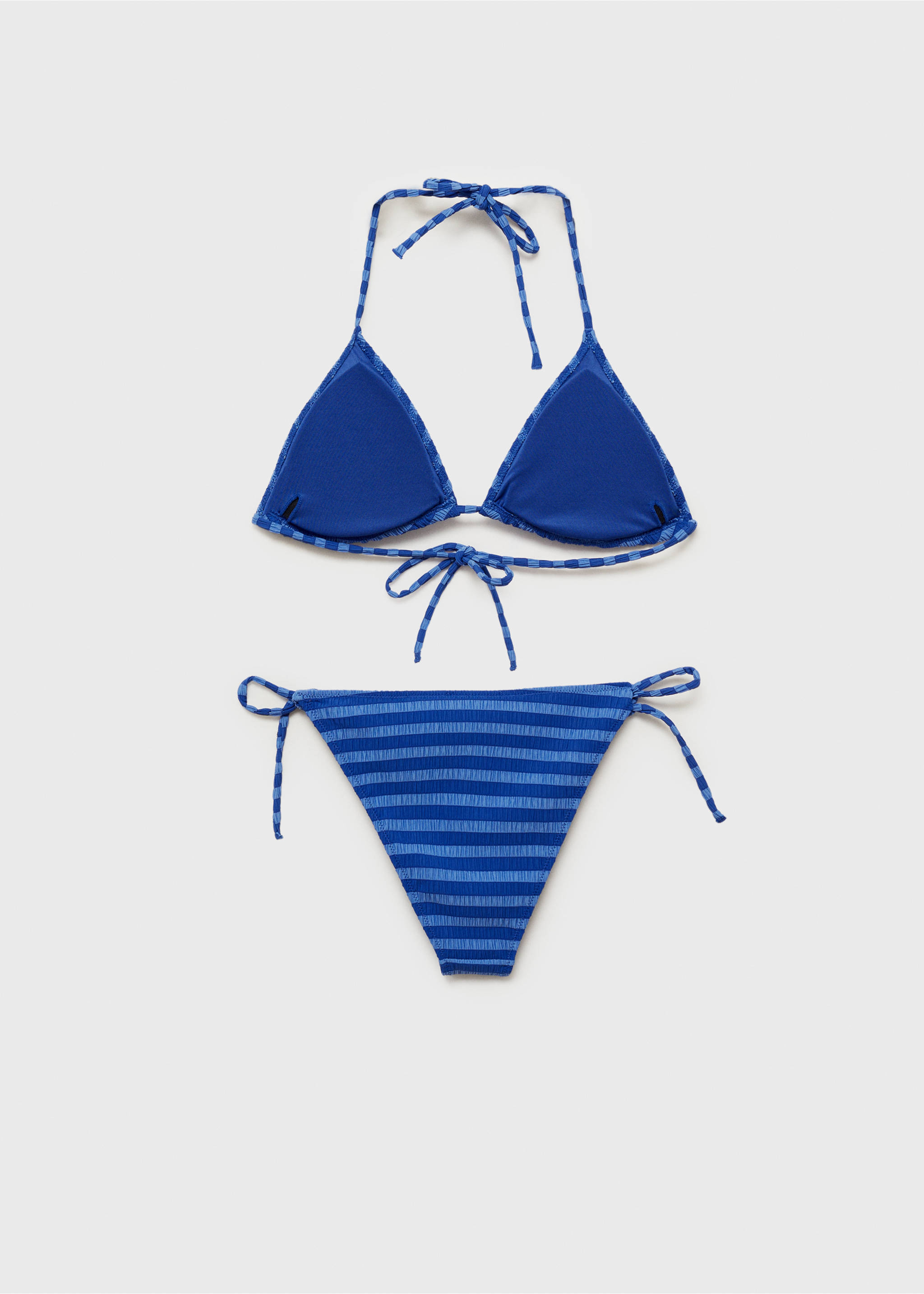 Bikini textura rayas - Reverso del artículo, Azul marino. Ref: 87097893-00.