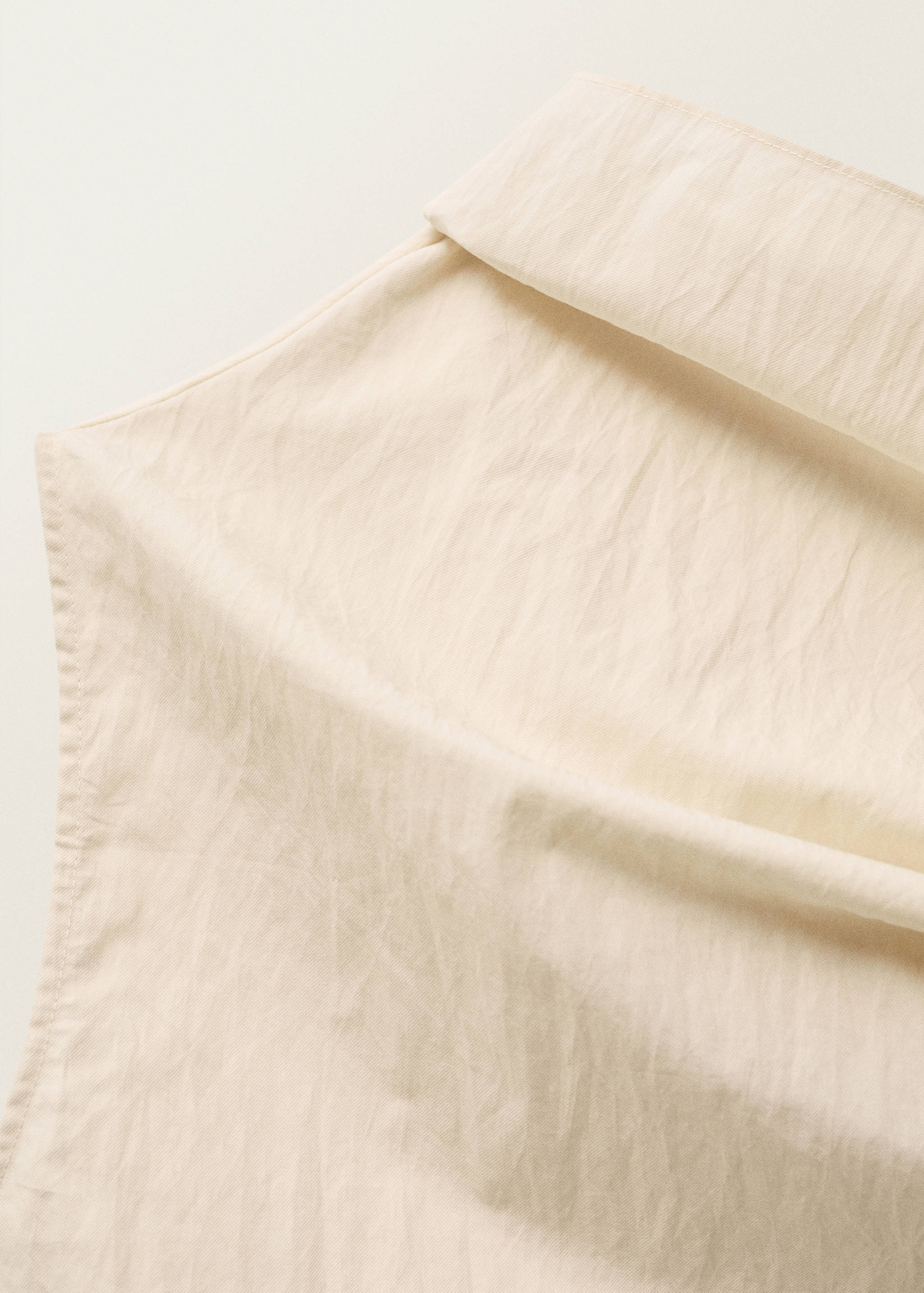 Cotton blouse with asymmetrical collar - Details of the article 0