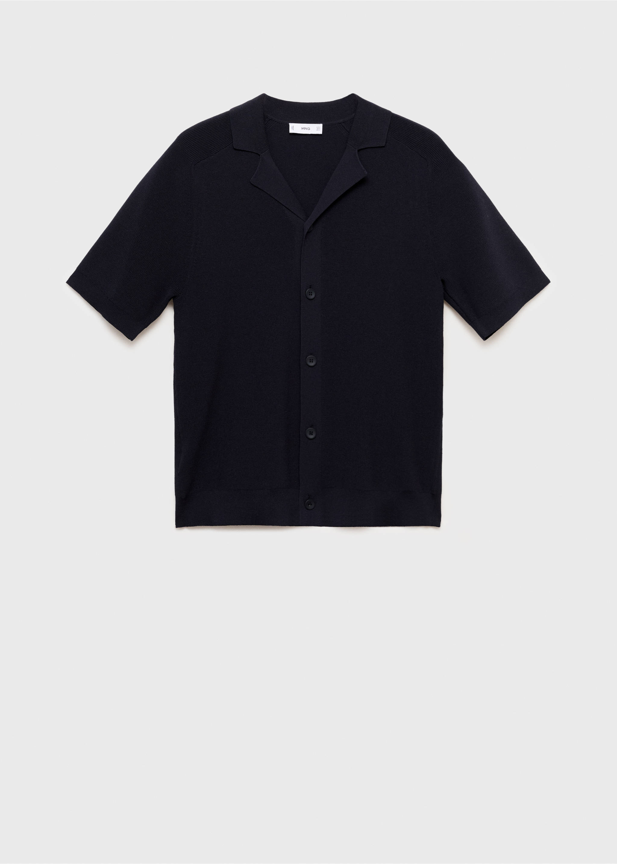 Feinstrick-Hemd - Artikel ohne Model, Dunkles Marineblau. Ref: 87097896-00.