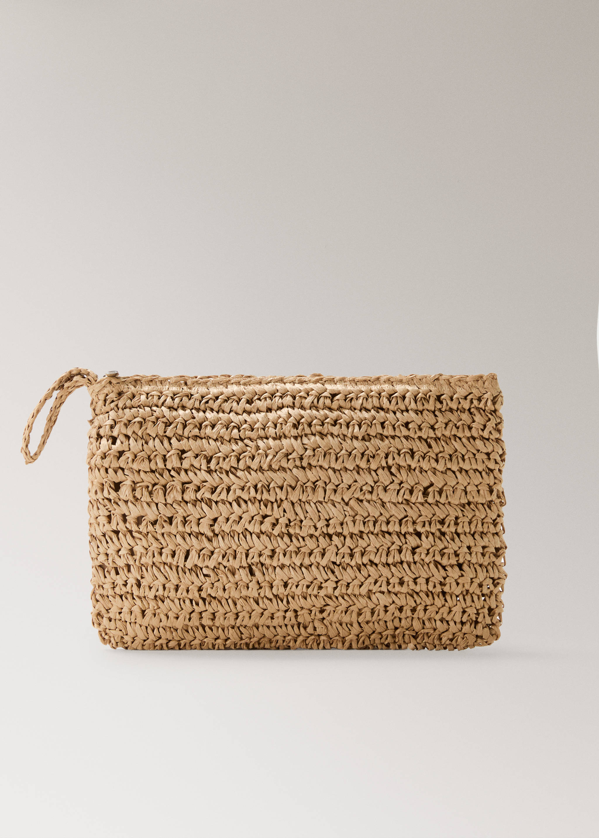 Natural fibre toiletry bag with zip - Article without model