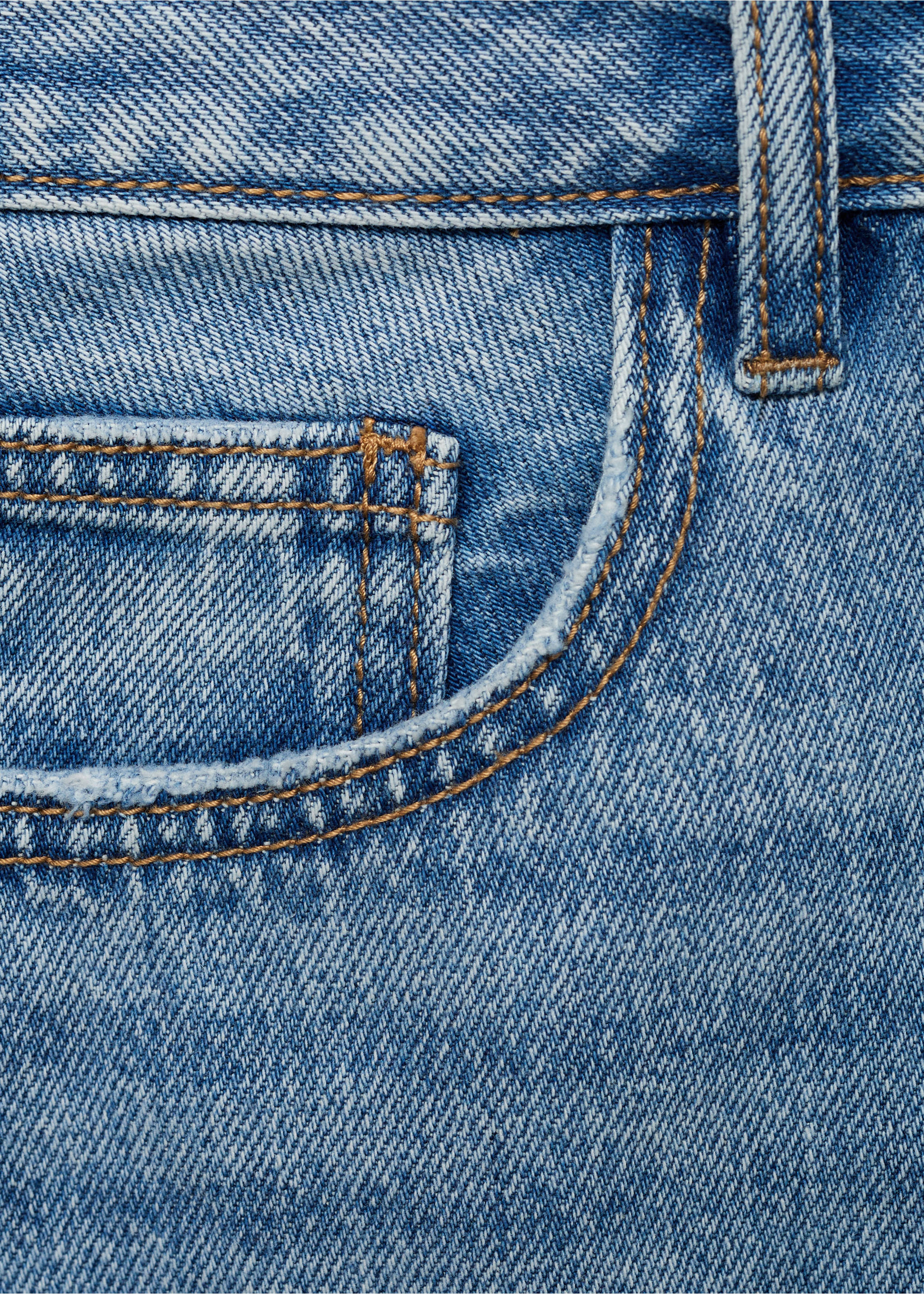 Langer Jeansrock - Detail des Artikels 0, Mittelblau. Ref: 87097900-00.