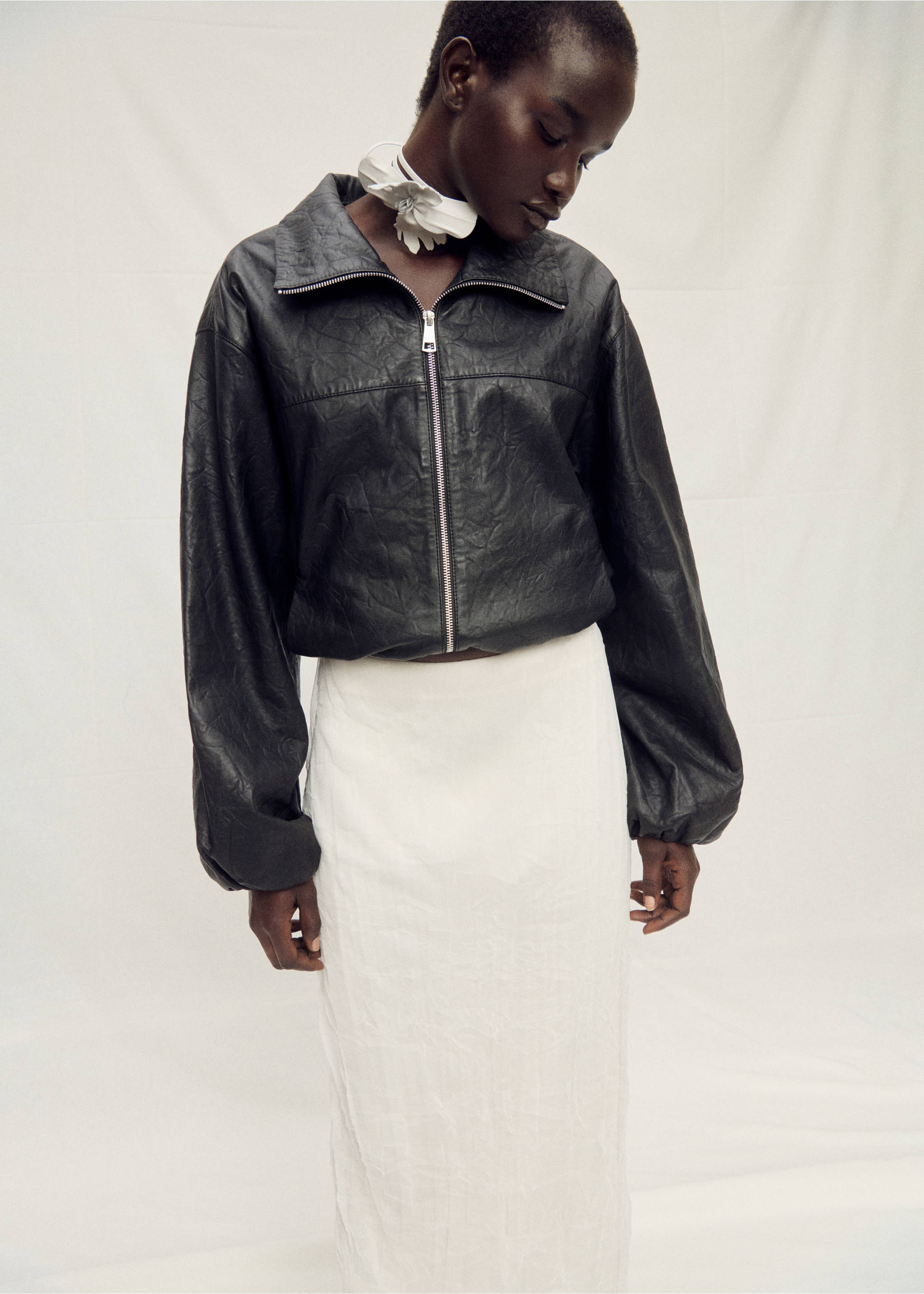 Falda recta tul - Detalle del artículo 1, Blanco roto. Ref: 87097905-00.