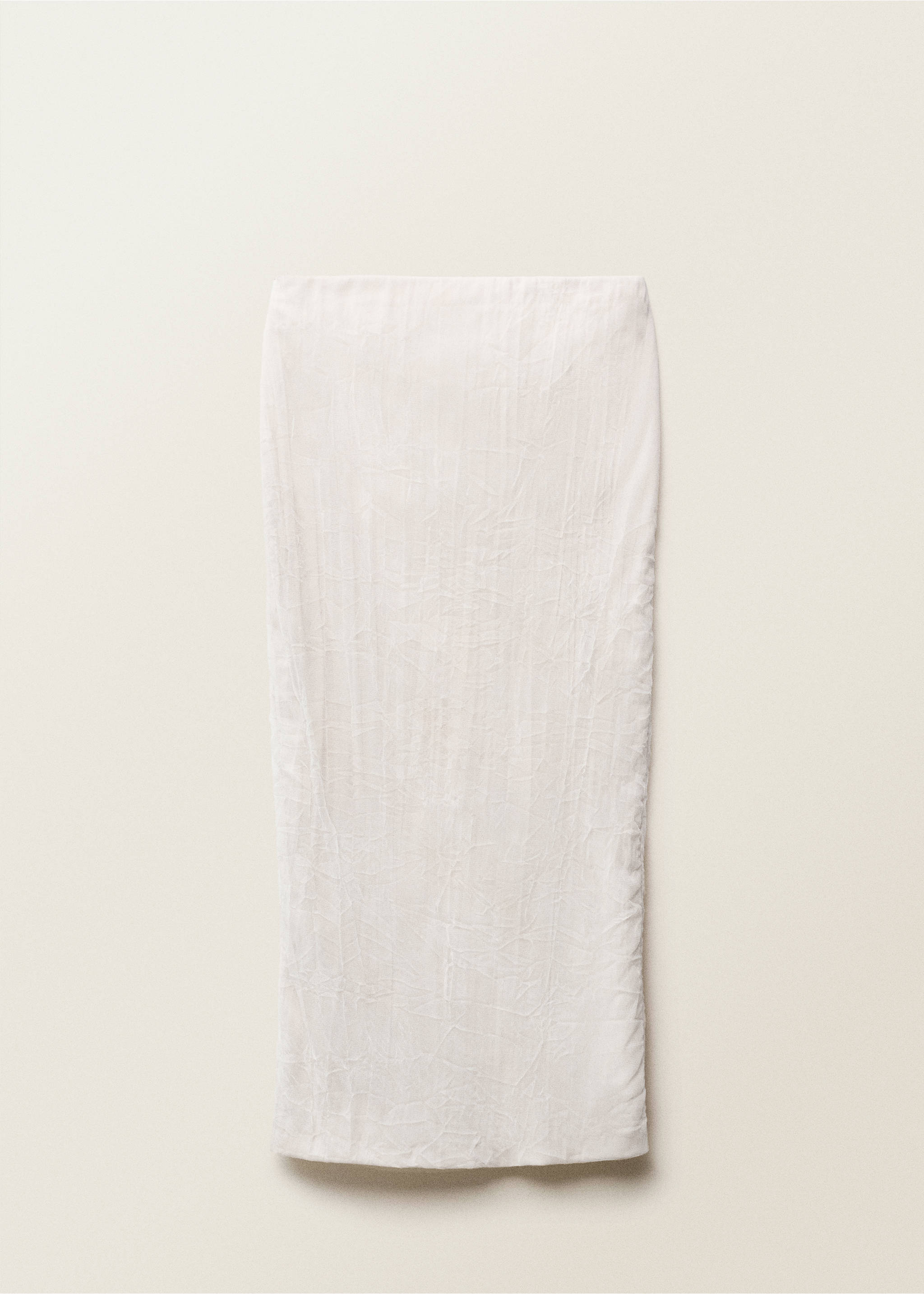 Straight-fit tulle skirt - Article without model, Off White. Ref: 87097905-00.