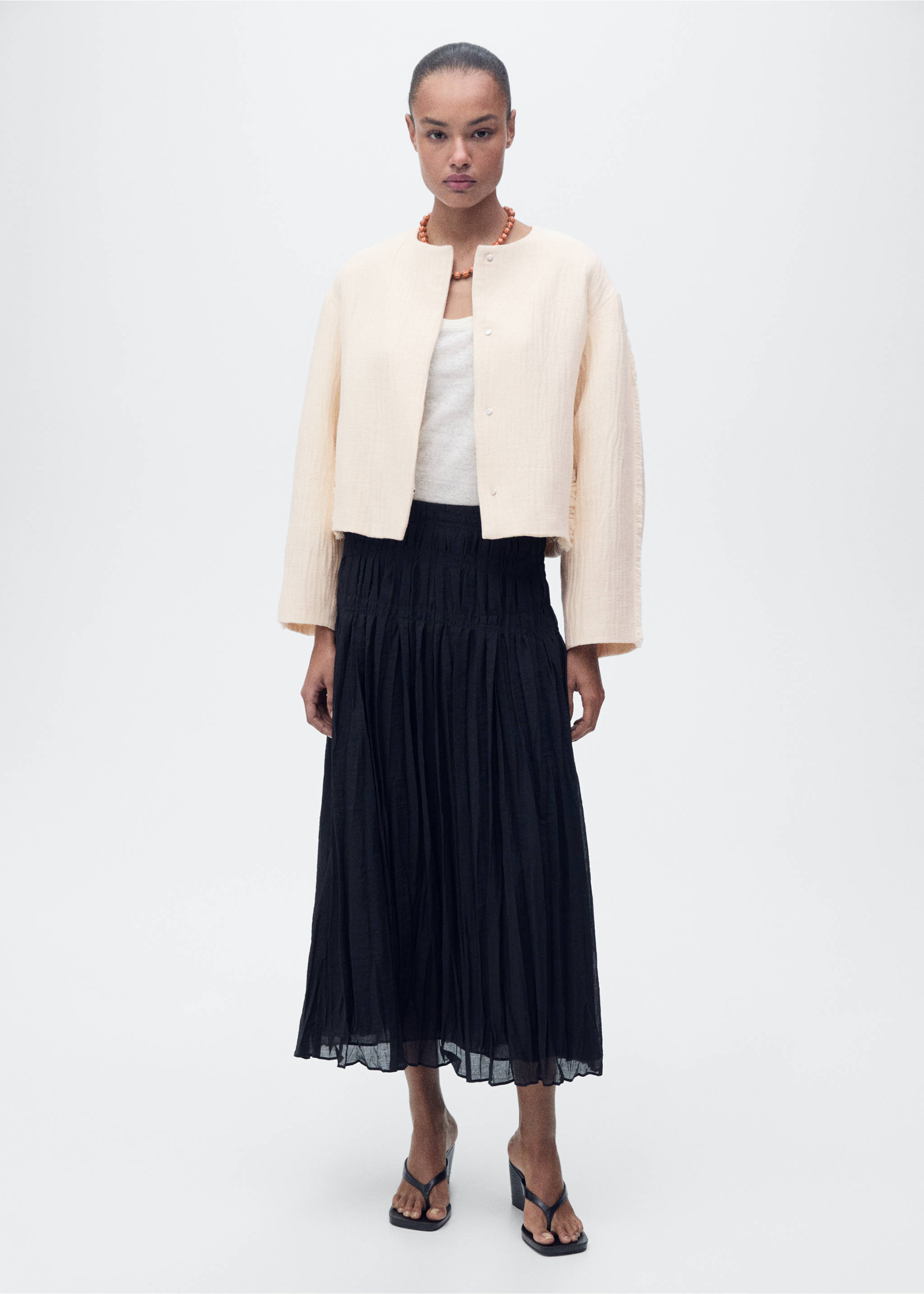 Giacca oversize cotone - Piano generale, Sabbia. Ref: 87097908-00.