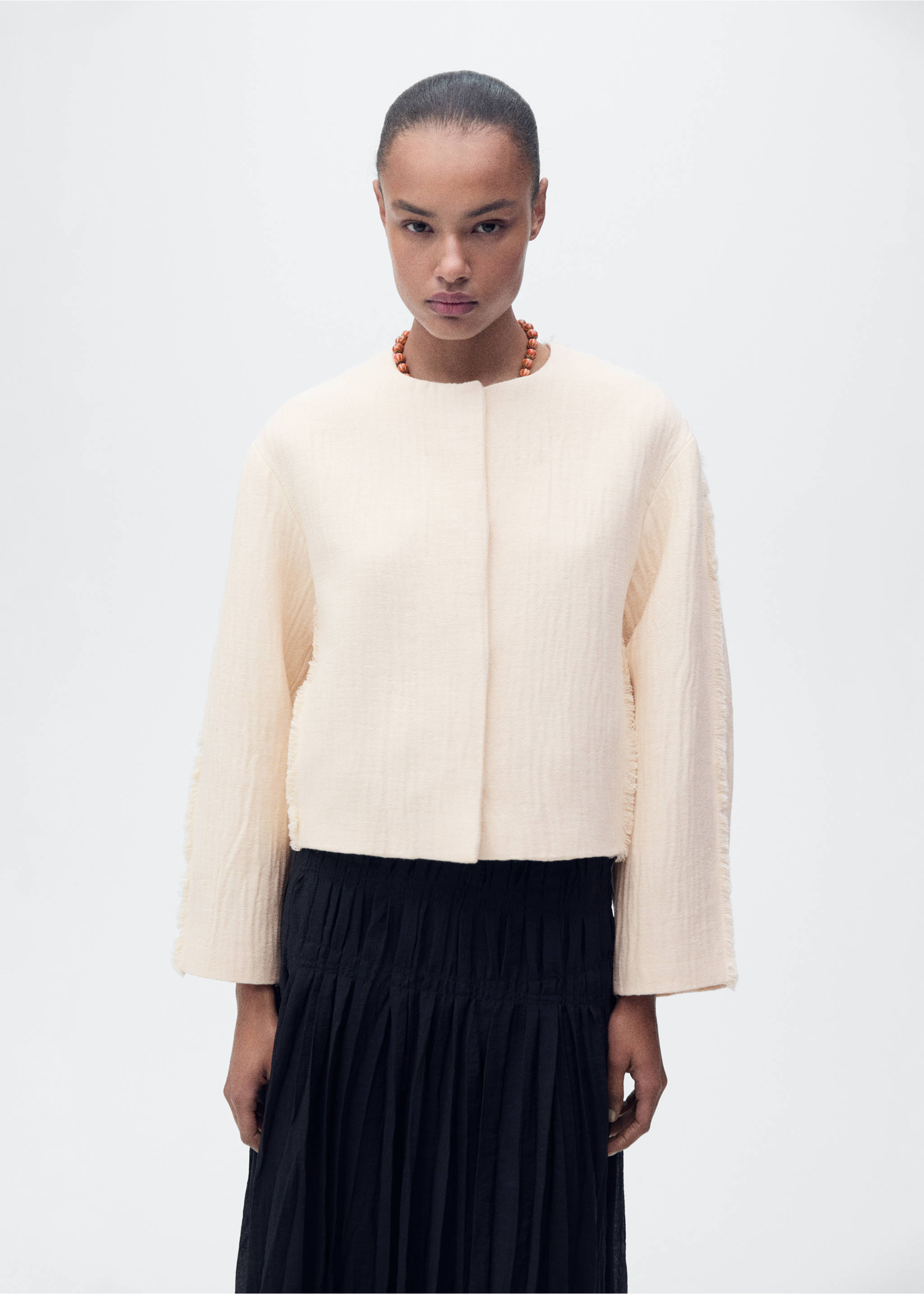 Giacca oversize cotone - Piano medio, Sabbia. Ref: 87097908-00.