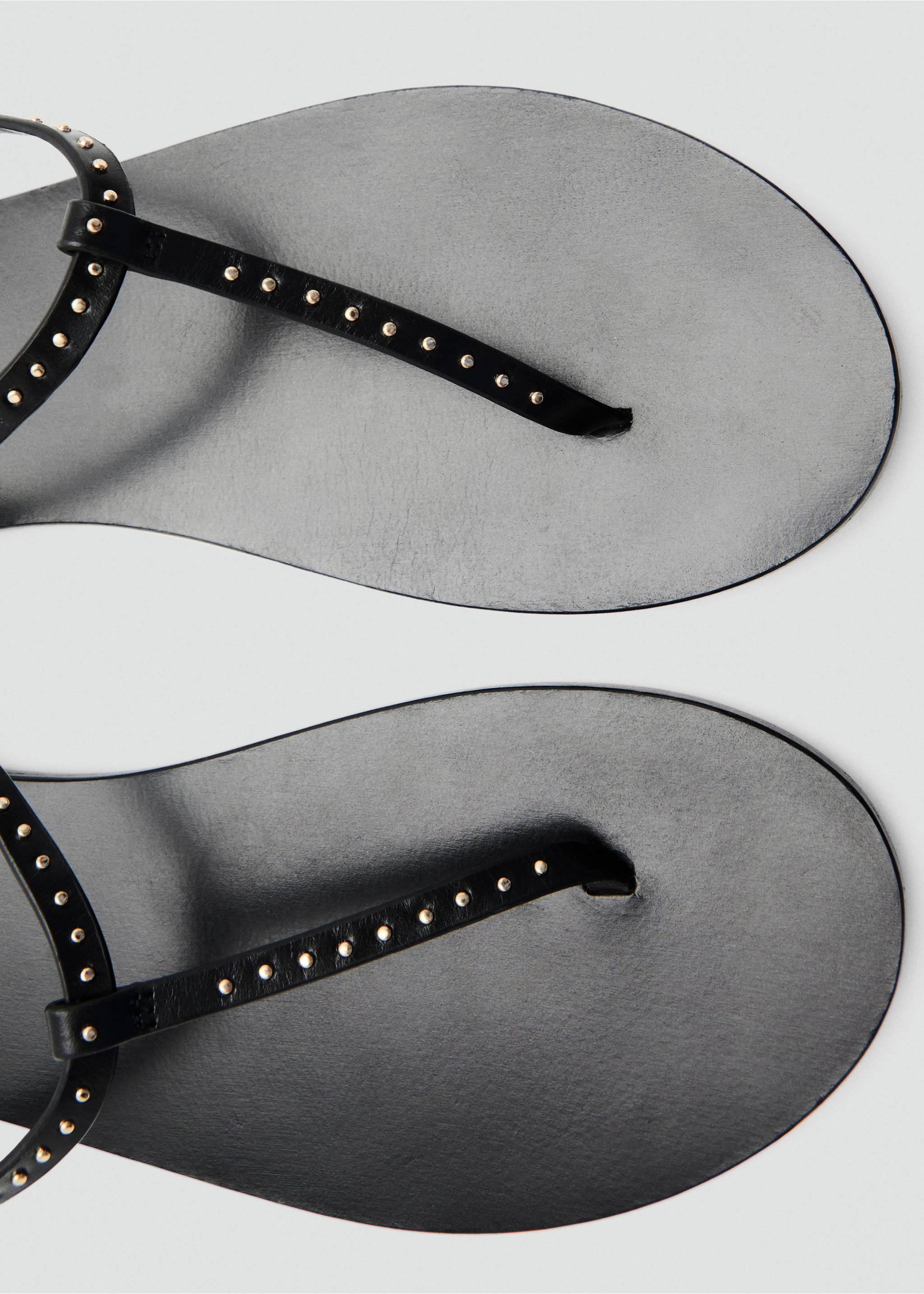 Sandales cuir mini clous - Détail de l'article 3, Noir. Ref: 87098259-00.