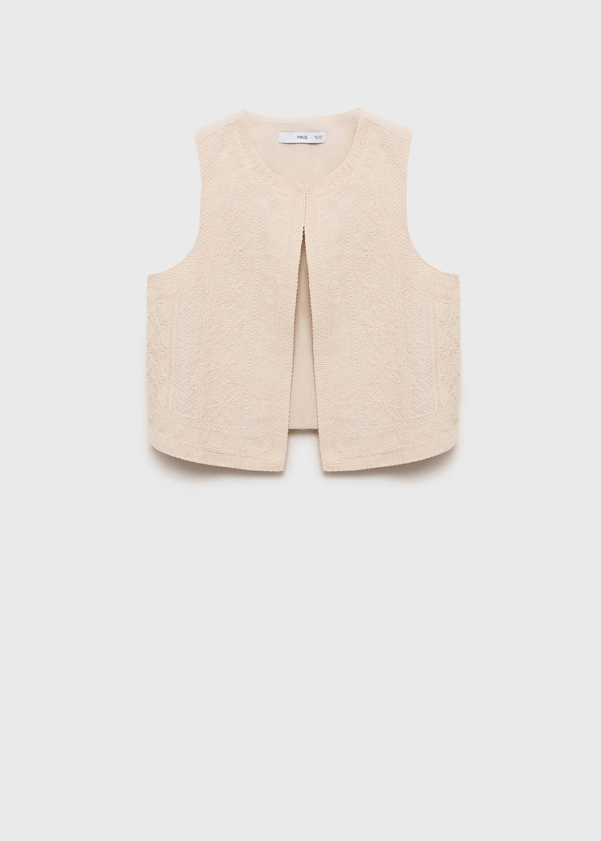 Embroidered linen waistcoat - Article without model