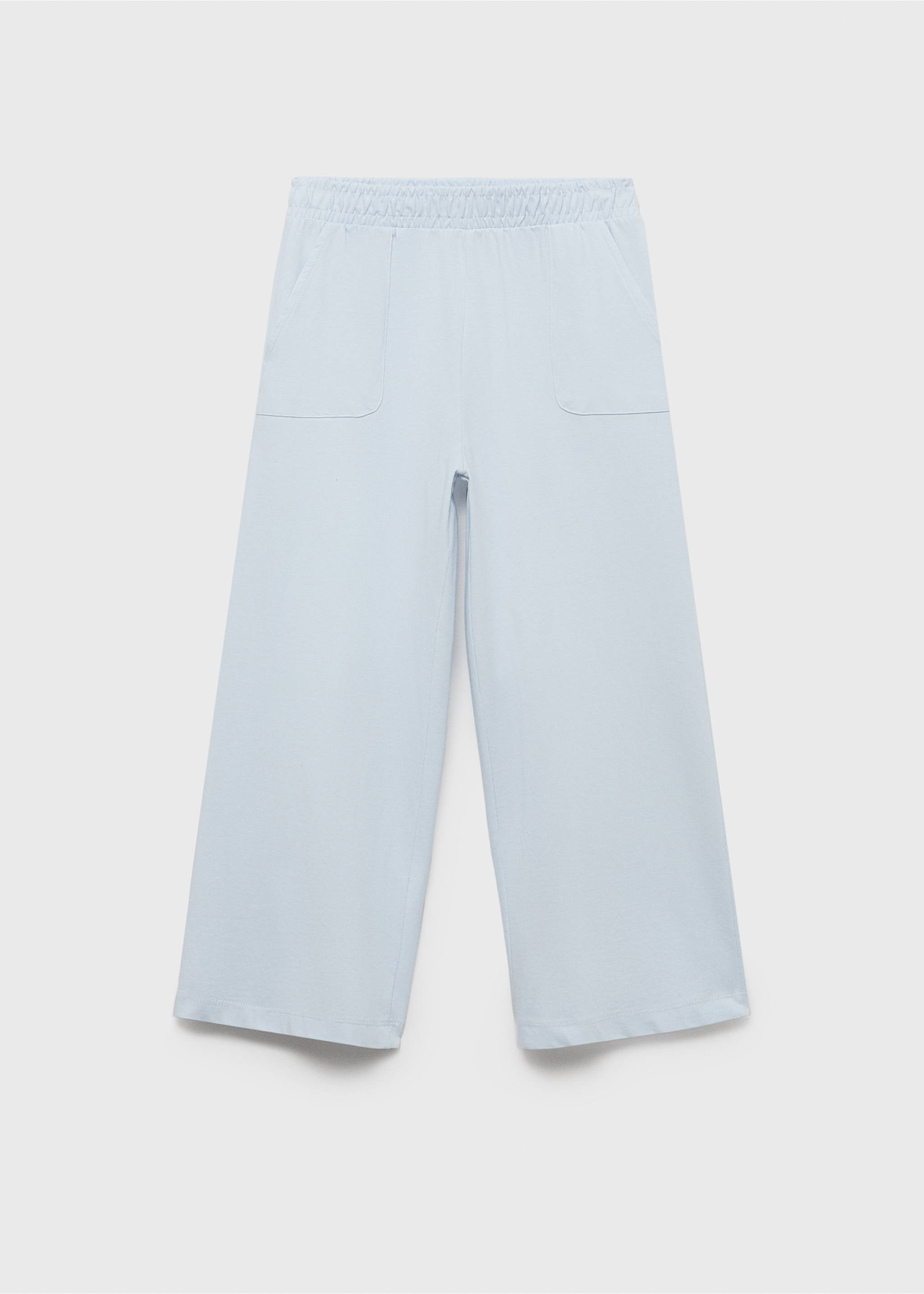 Elastic waist trousers - Article without model, Sky Blue. Ref: 87098263-00.