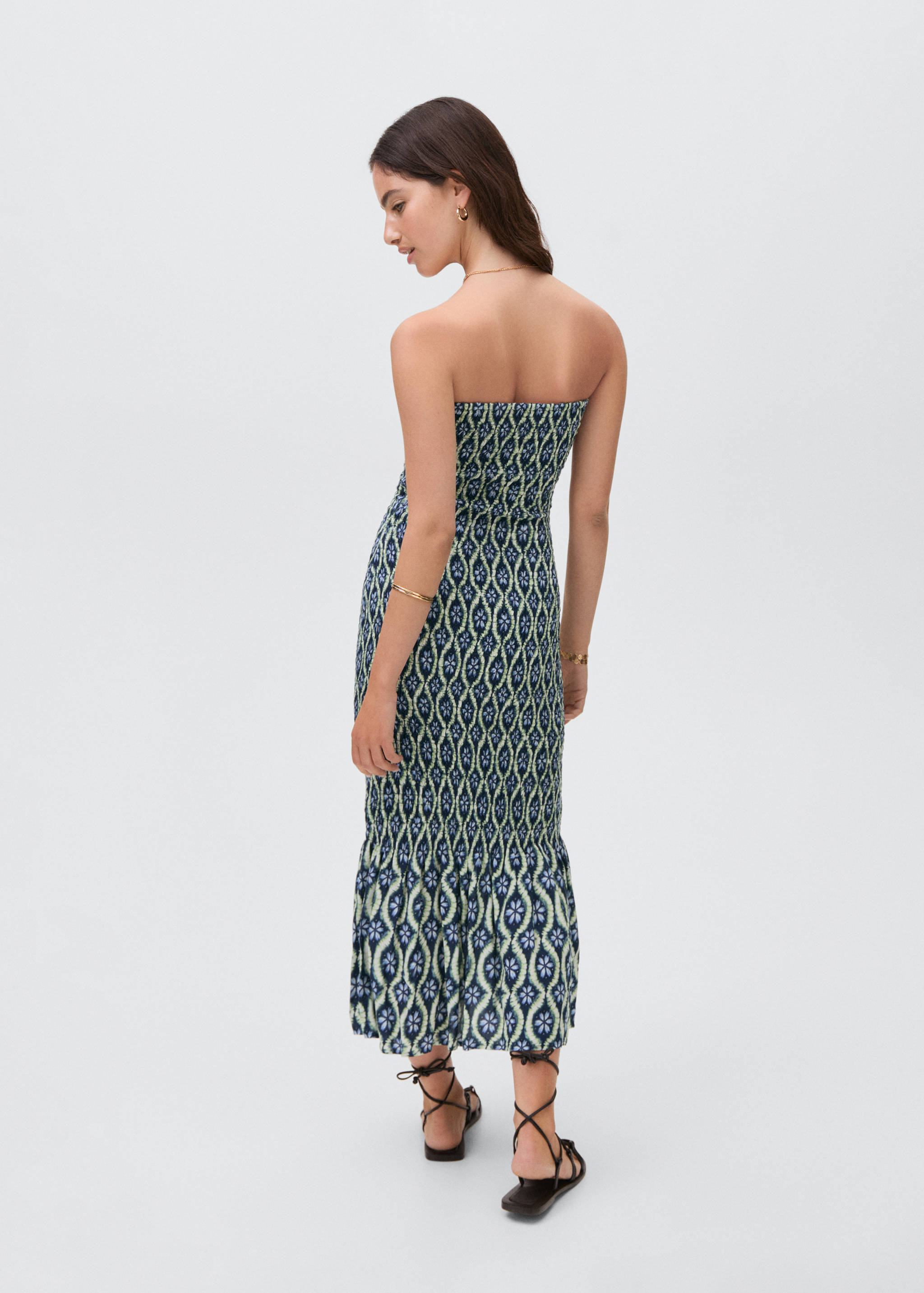Robe bustier imprimée - Verso de l’article