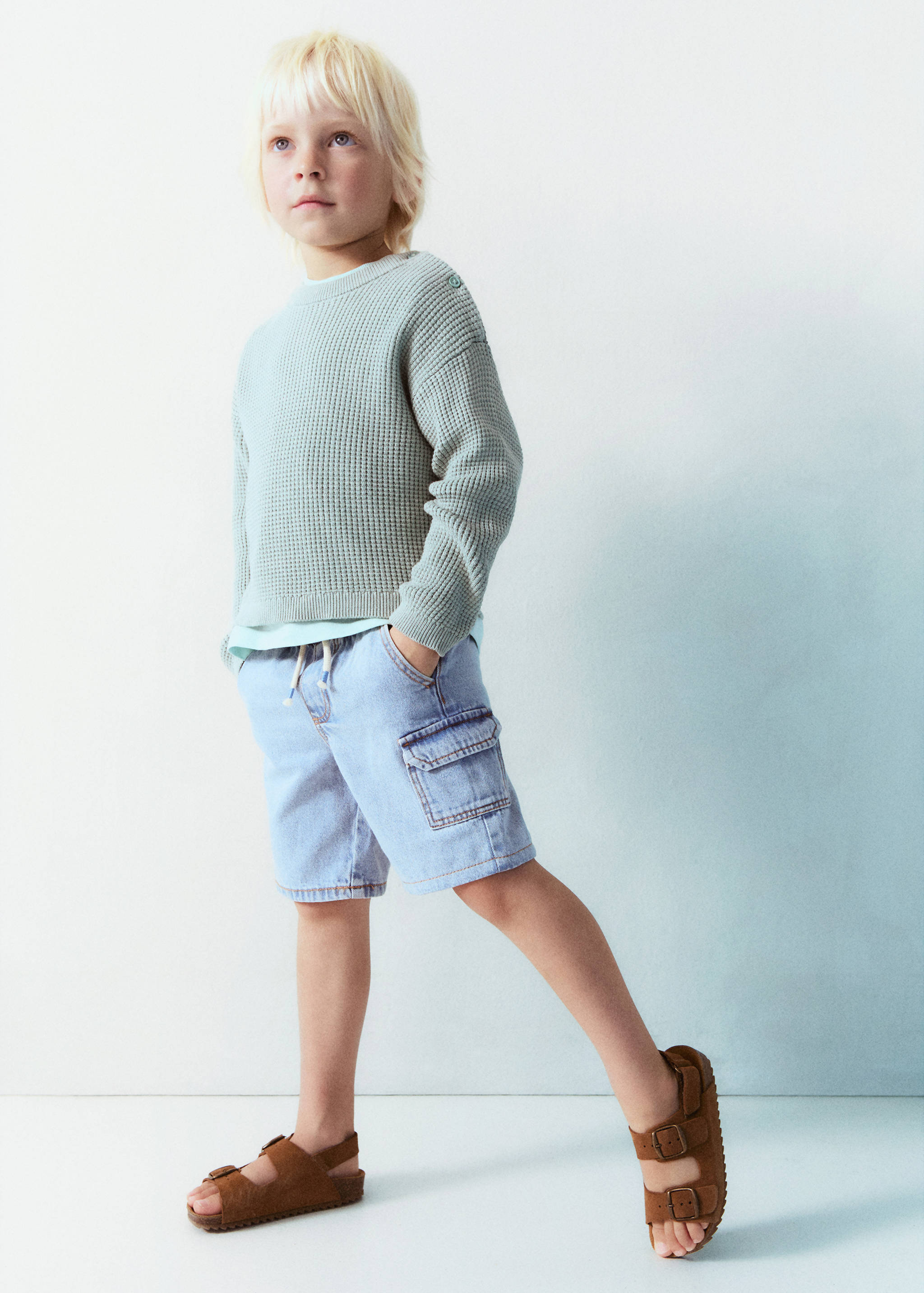 Denim cargo shorts - Details of the article 5
