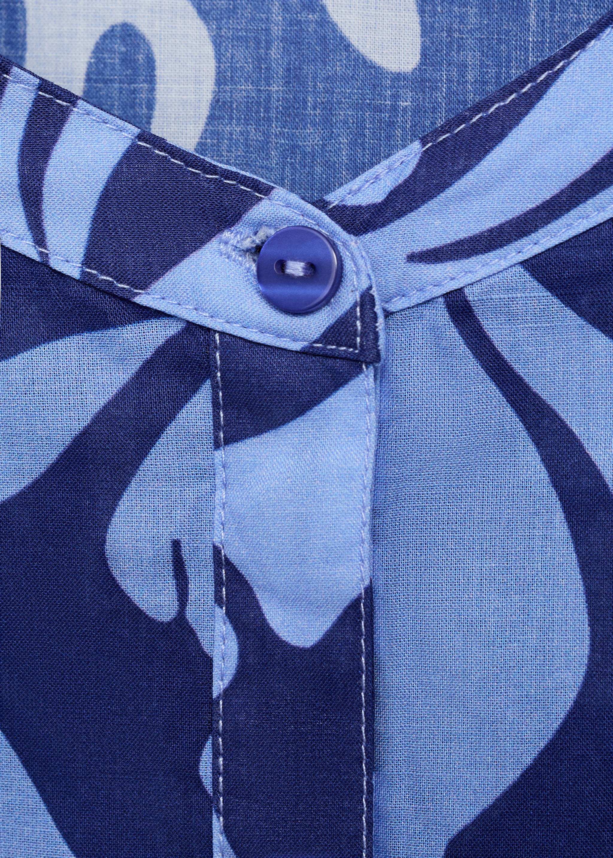 Two-tone printed cotton caftan - Details of the article 8