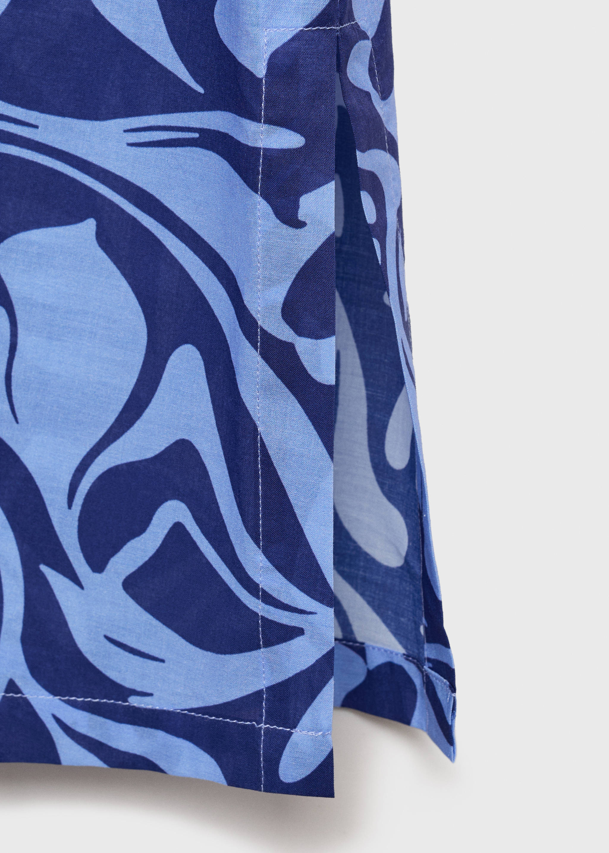 Two-tone printed cotton caftan - Details of the article 0