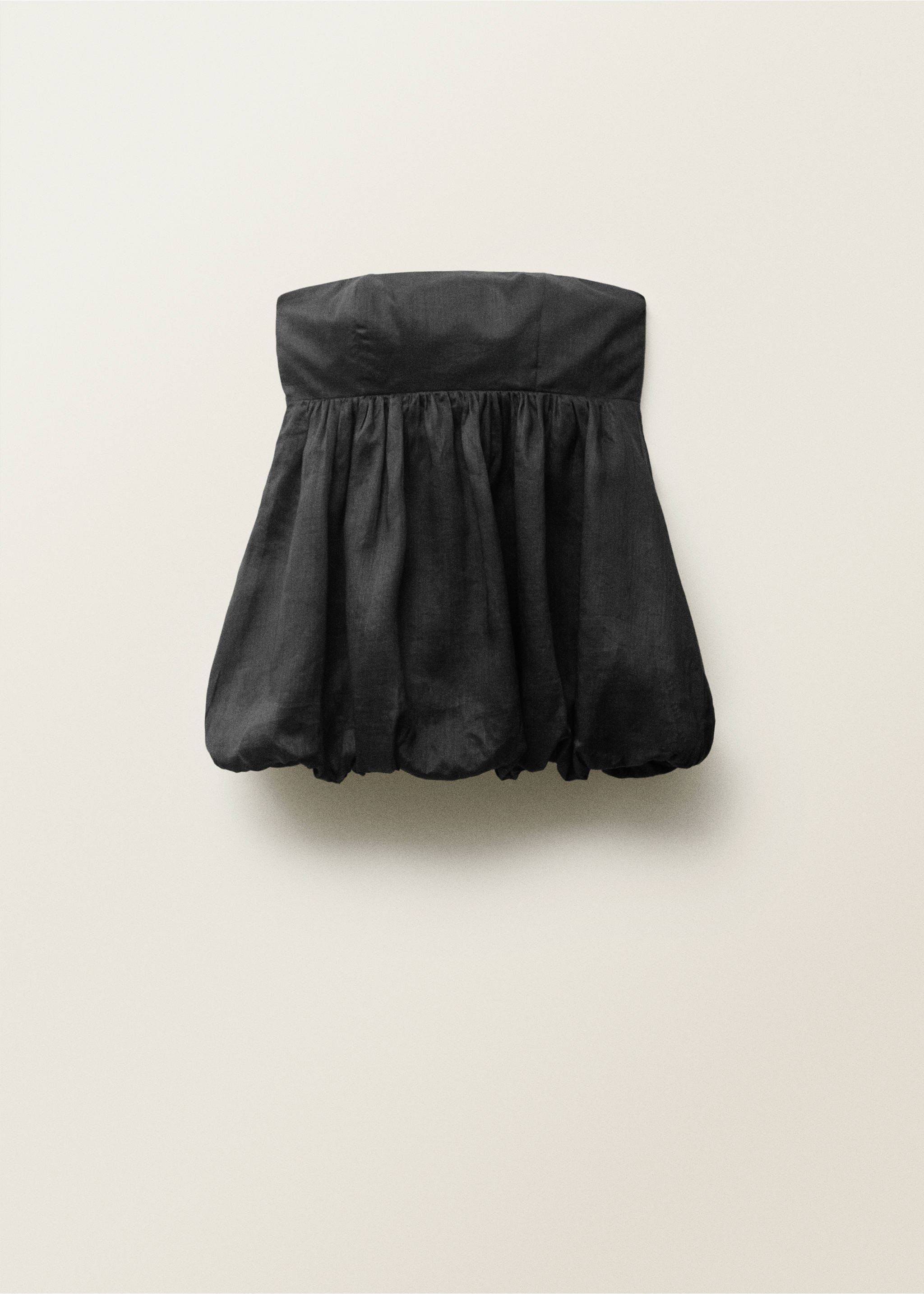 Top a palloncino ramio - Articolo senza modello, Nero. Ref: 87098274-00.