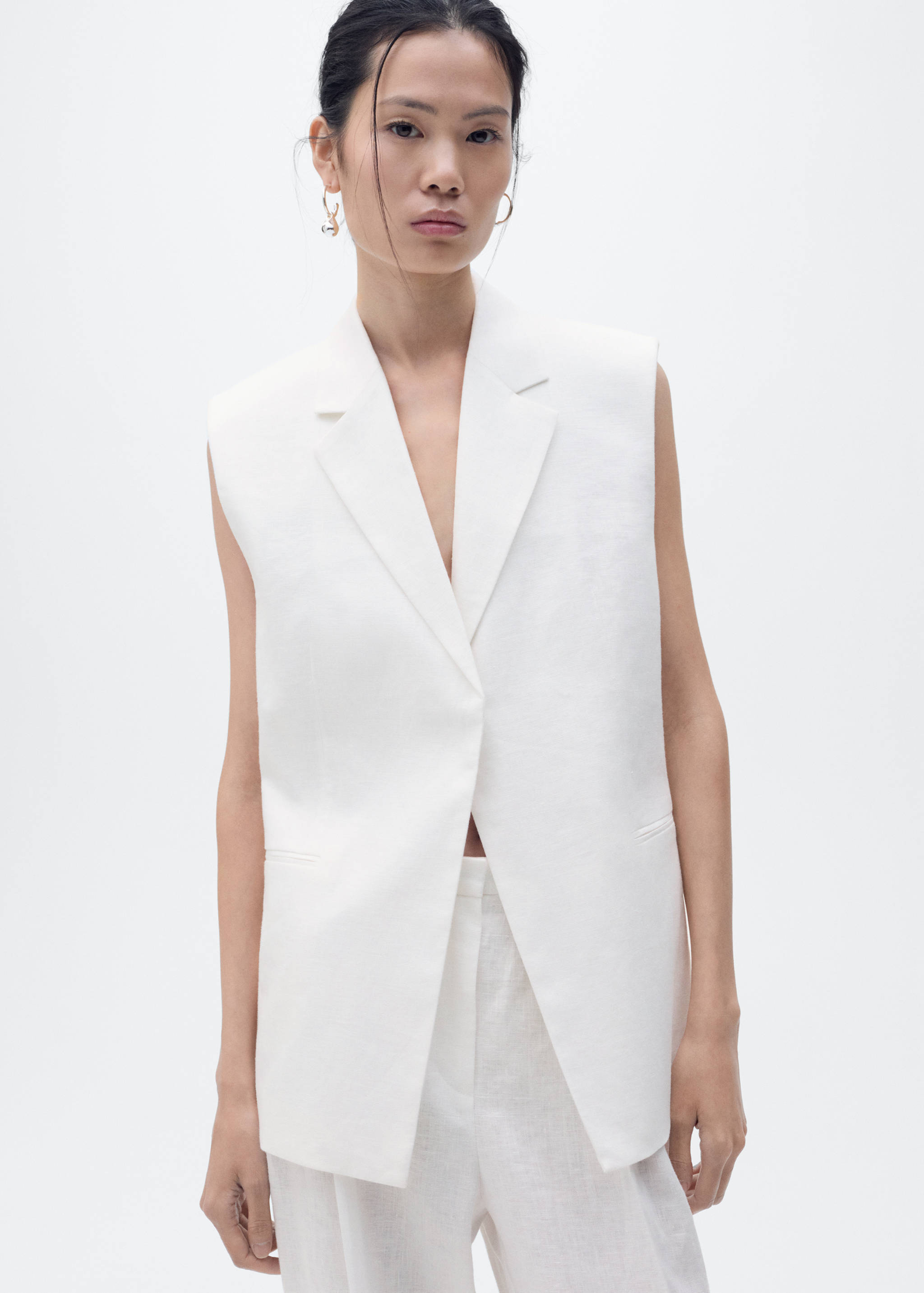 Linen suit trousers - Details of the article 1