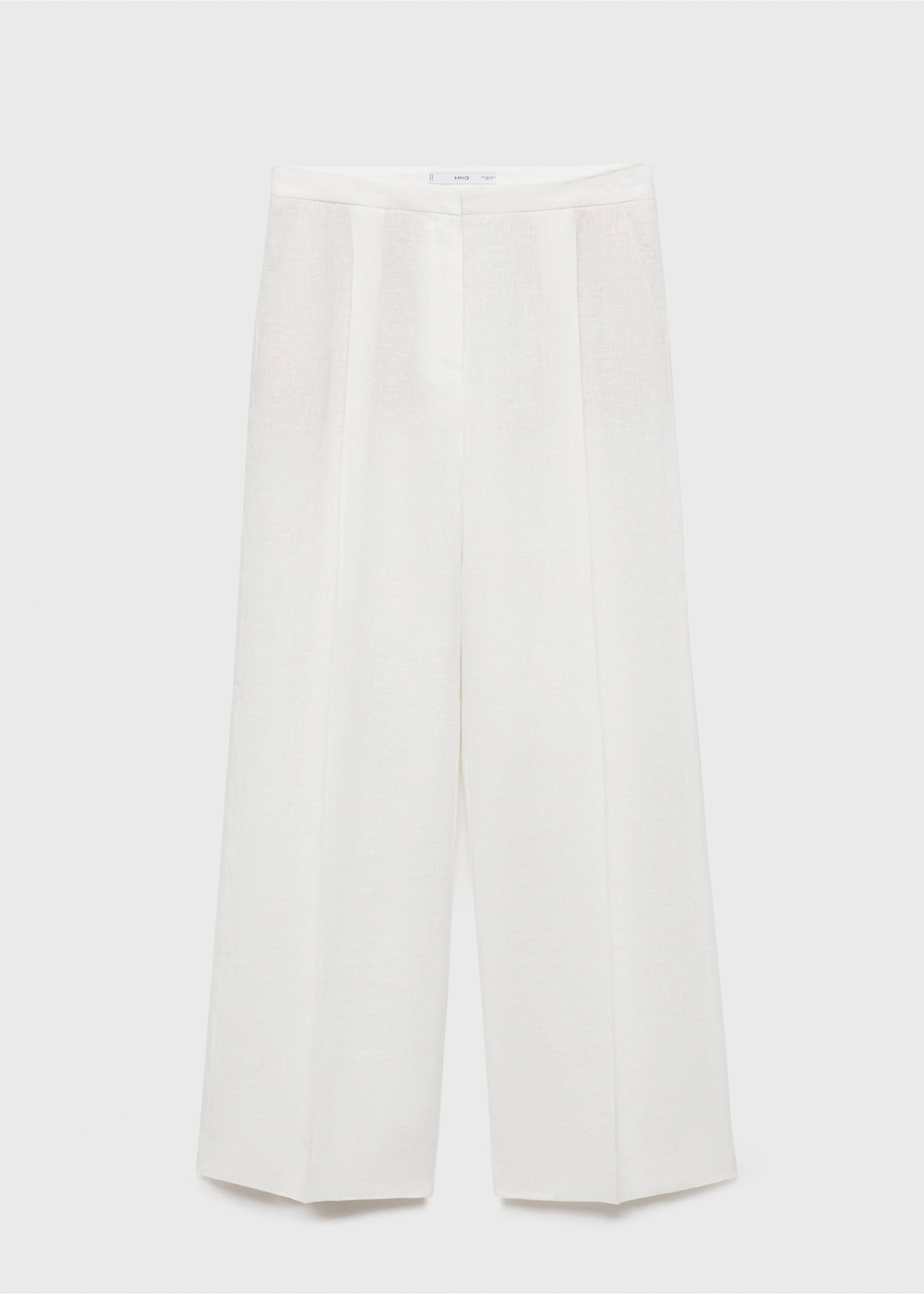 Pantalon de costume lin - Article sans modèle, Blanc cassé. Ref: 87098639-00.