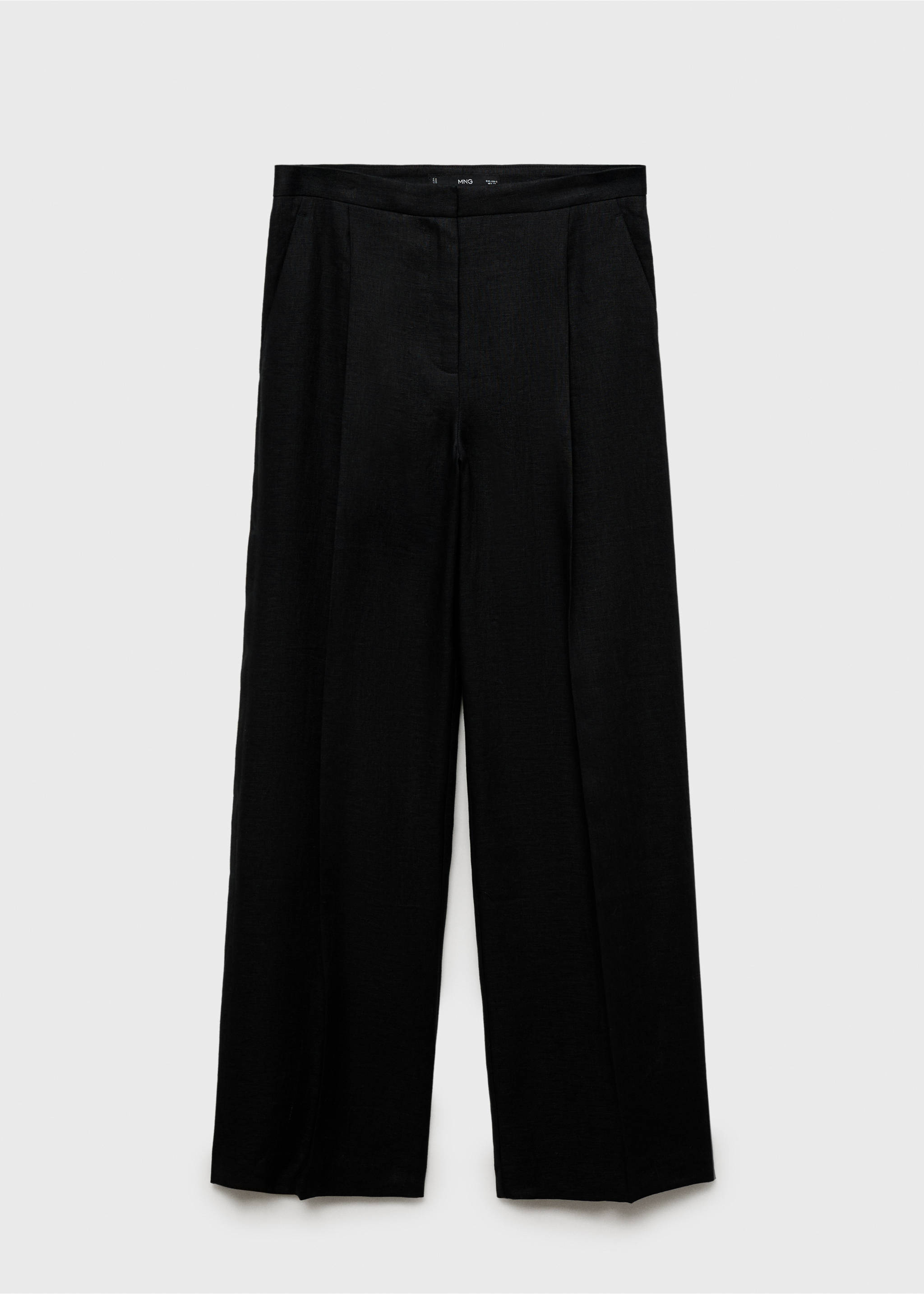 Linen suit trousers - Article without model, Black. Ref: 87098639-00.