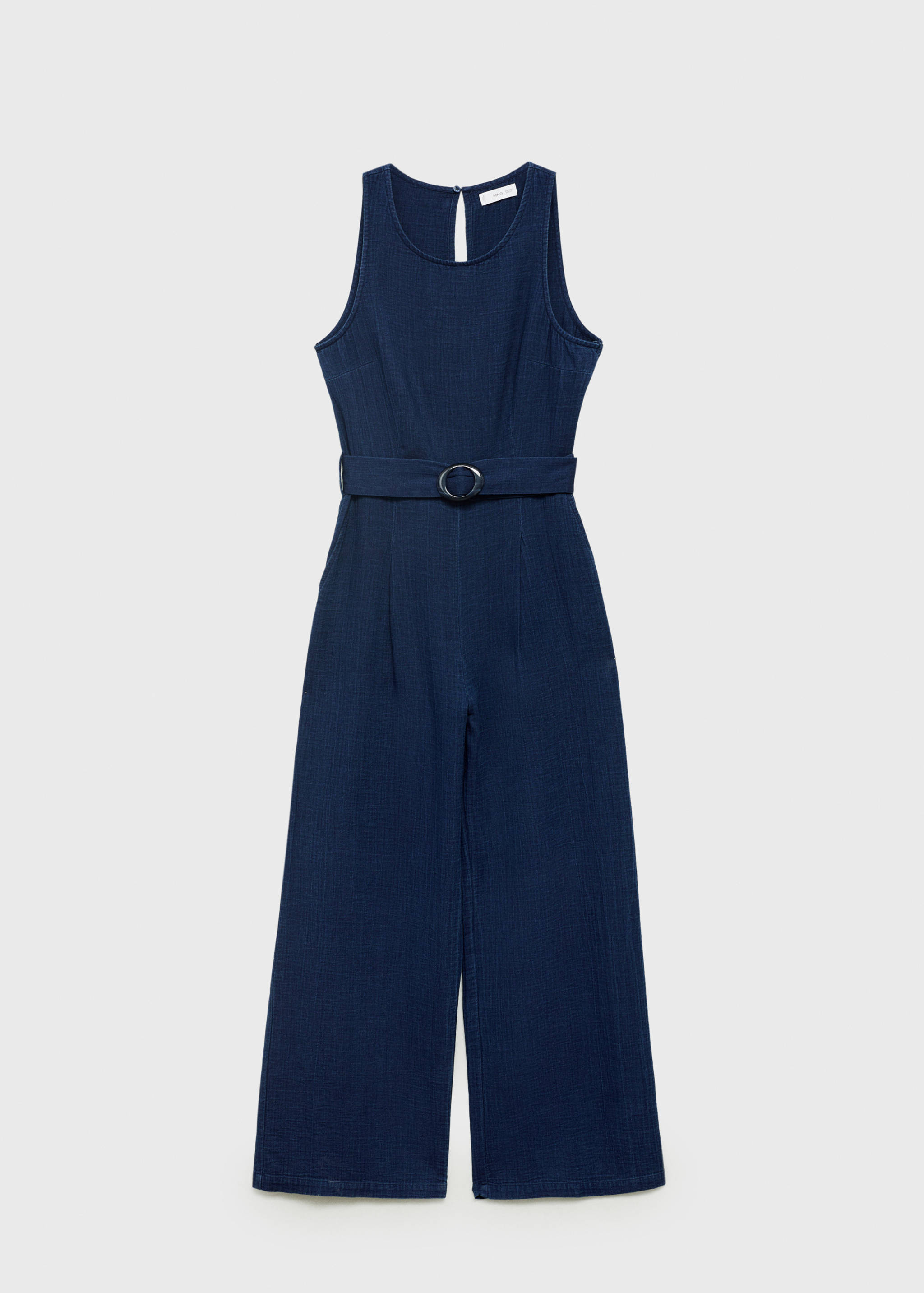 Flowy denim jumpsuit with belt - Article without model