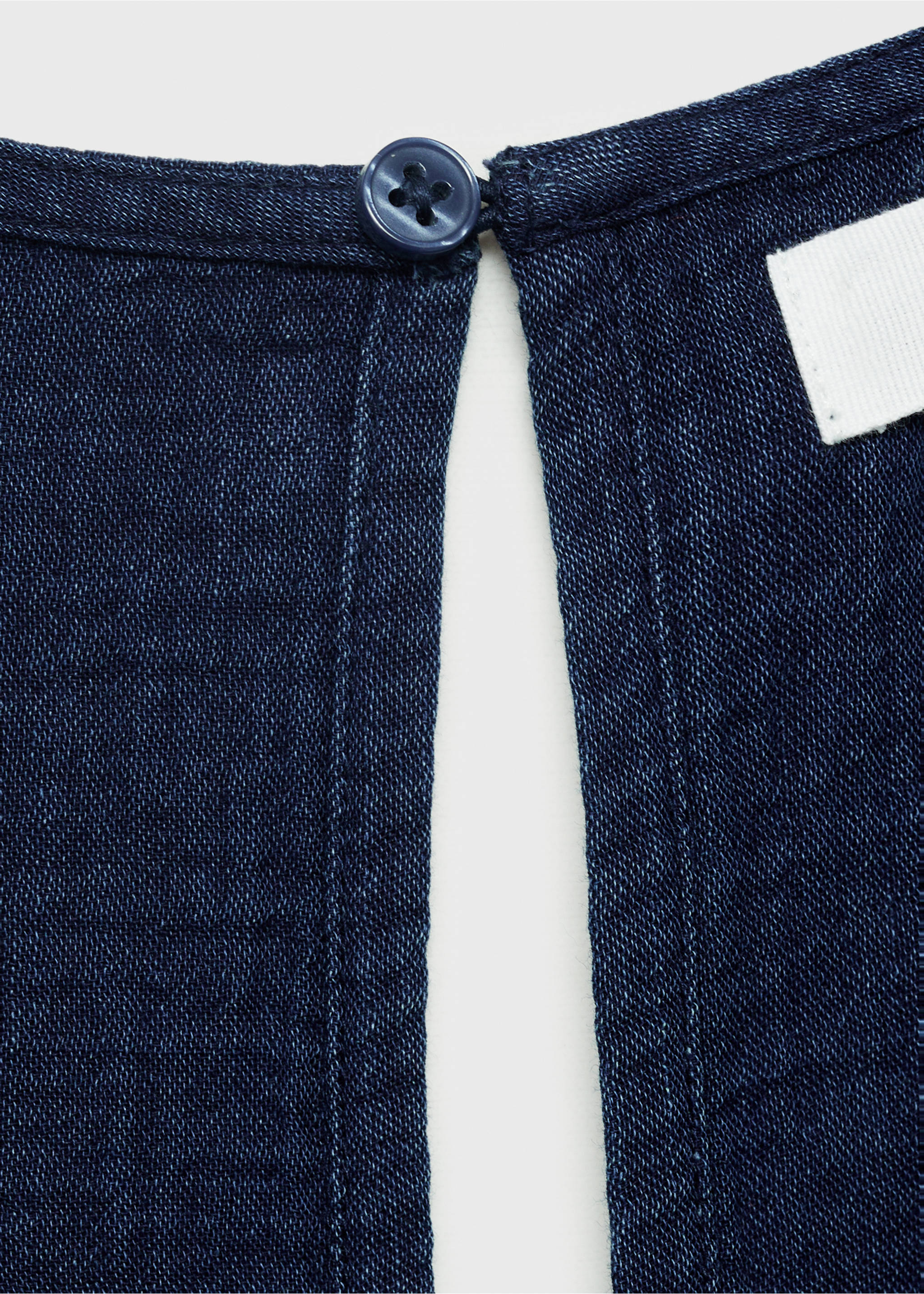 Flowy denim jumpsuit with belt - Details of the article 0, Night Blue. Ref: 87098642-00.