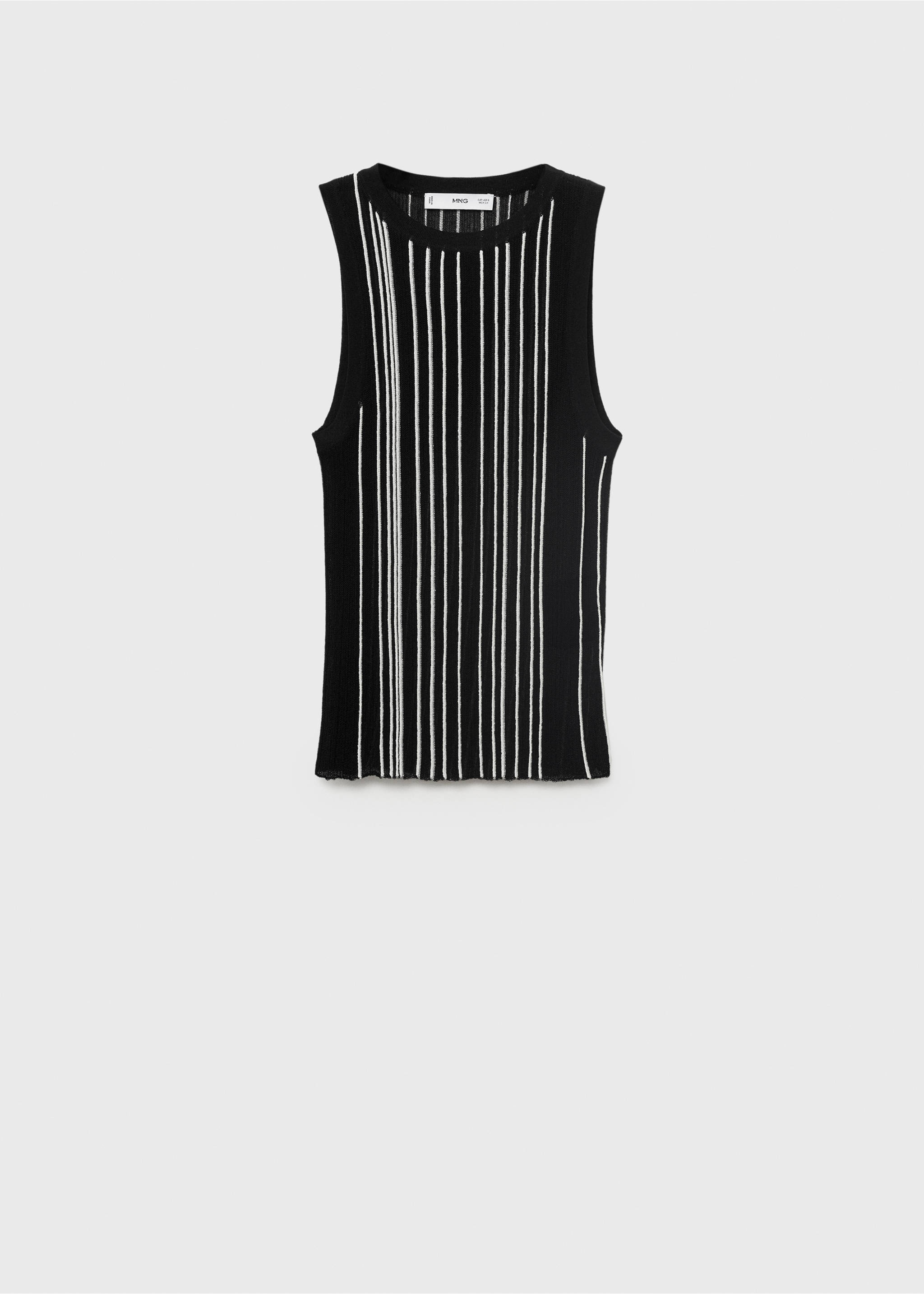 Top punto halter rayas - Artículo sin modelo, Negro. Ref: 87098643-00.