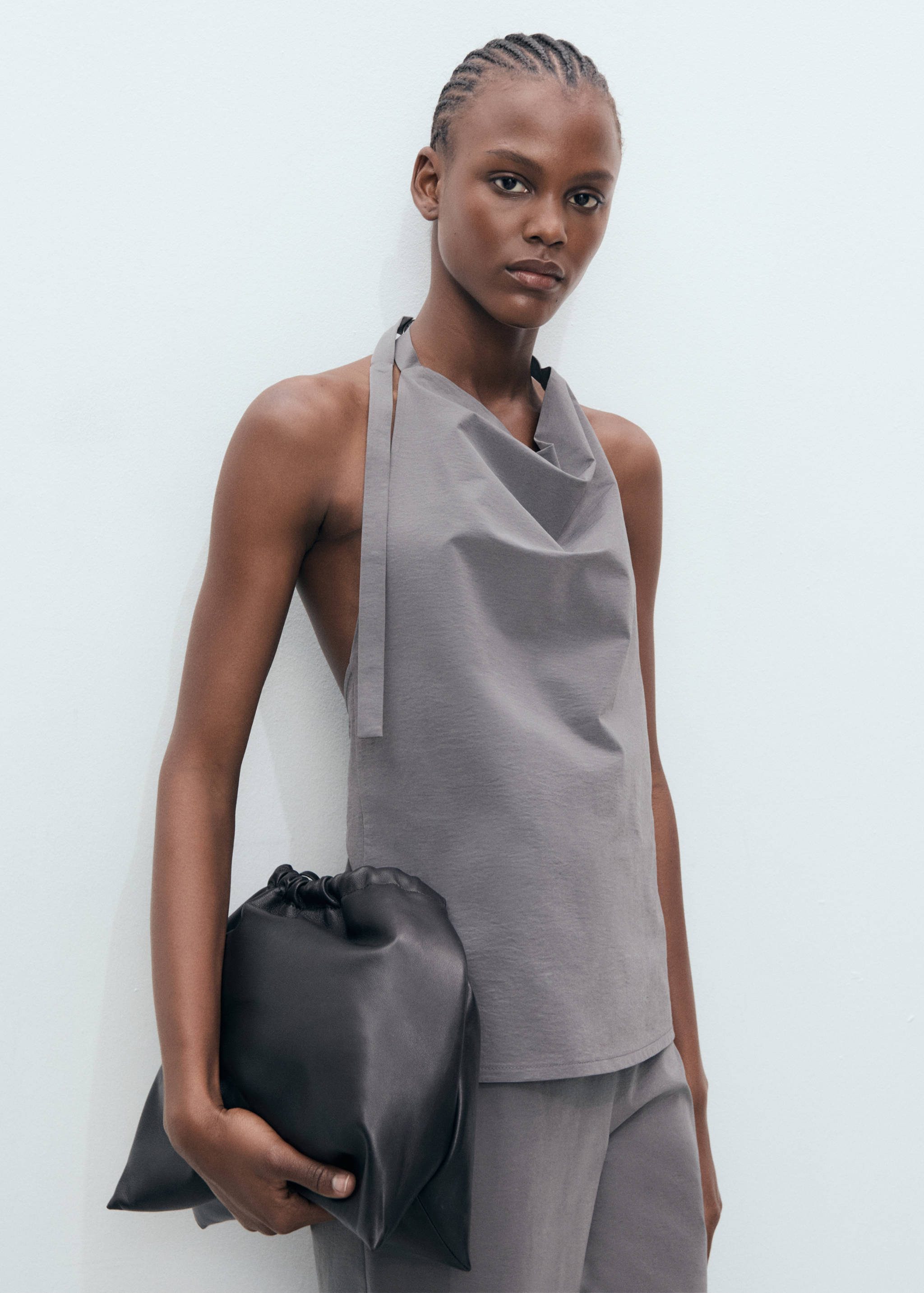 Open-back draped top - Medium plane