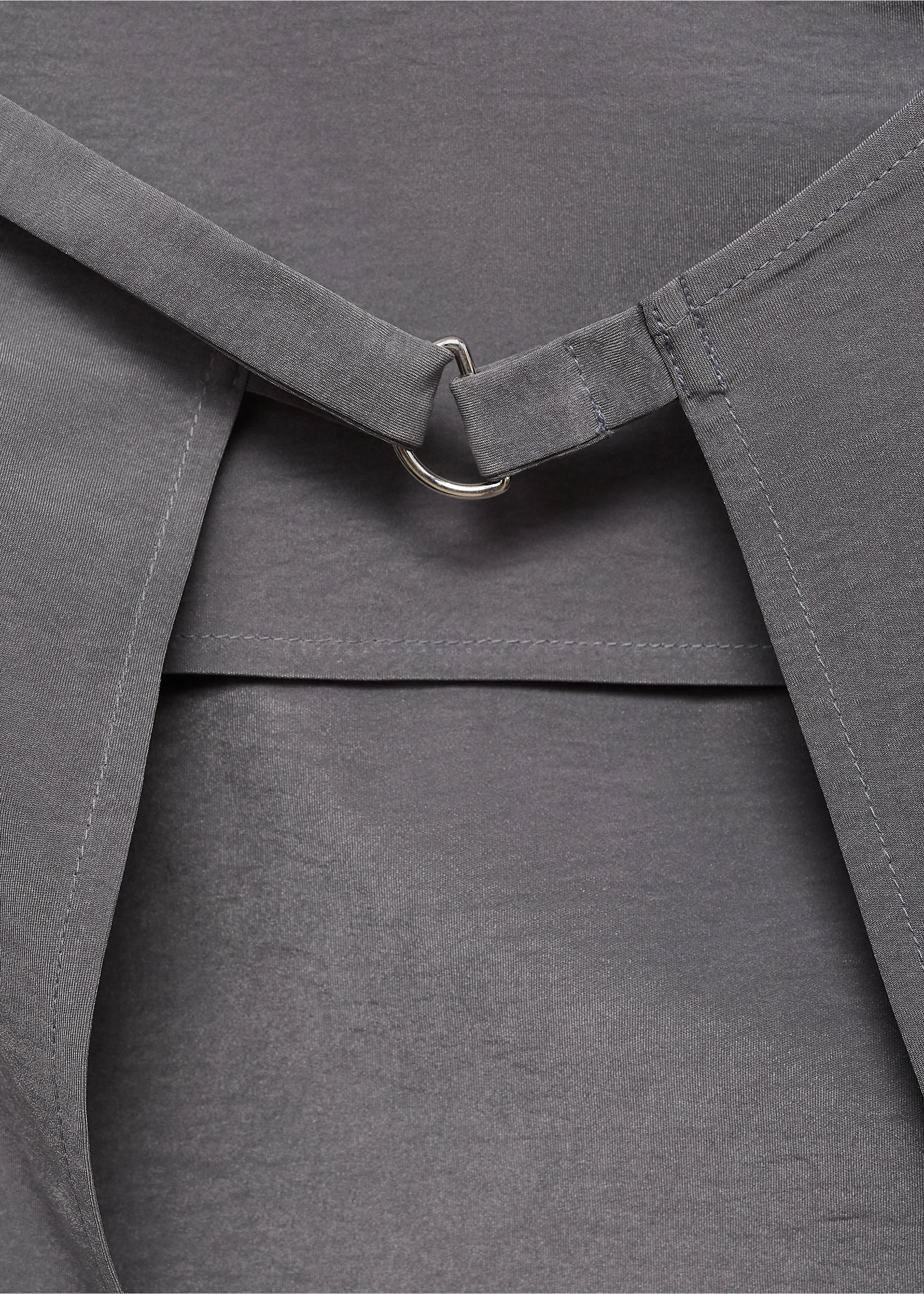 Open-back draped top - Details of the article 0, Grey. Ref: 87098644-00.
