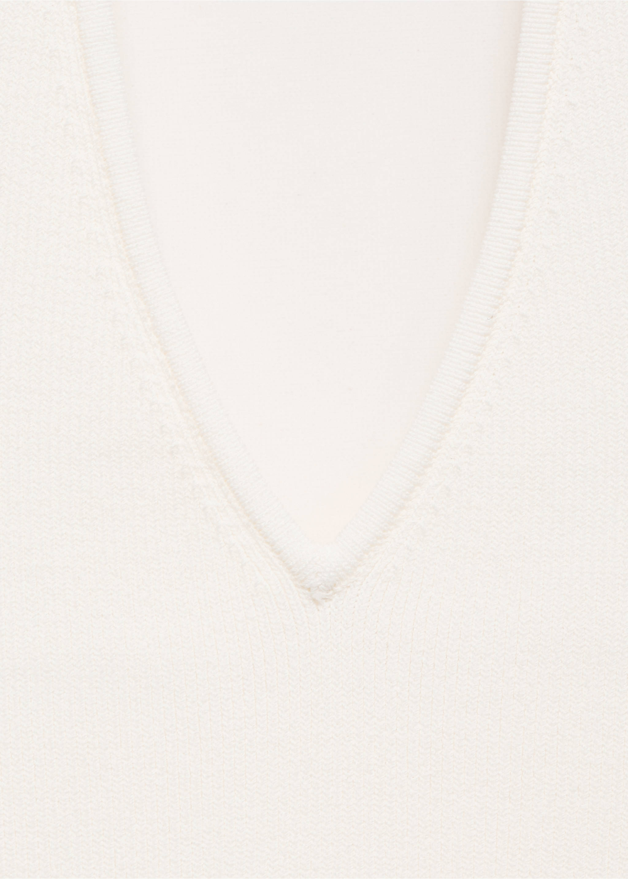 Ribbed halter-neck top - Details of the article 8, Ecru. Ref: 87098645-00.