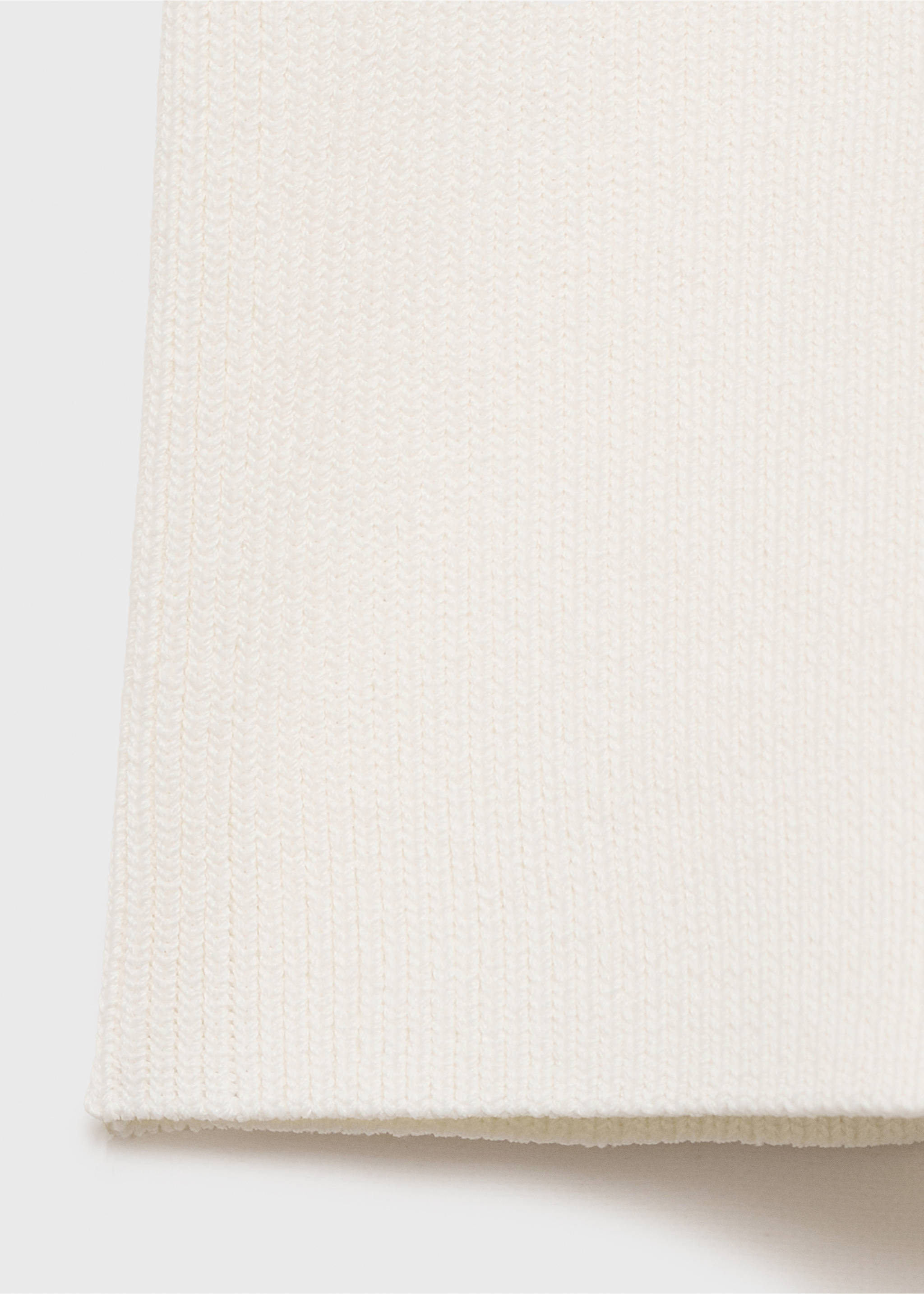 Ribbed halter-neck top - Details of the article 0, Ecru. Ref: 87098645-00.